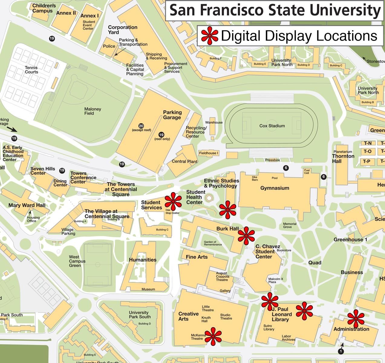 sf state campus map sf state campus map