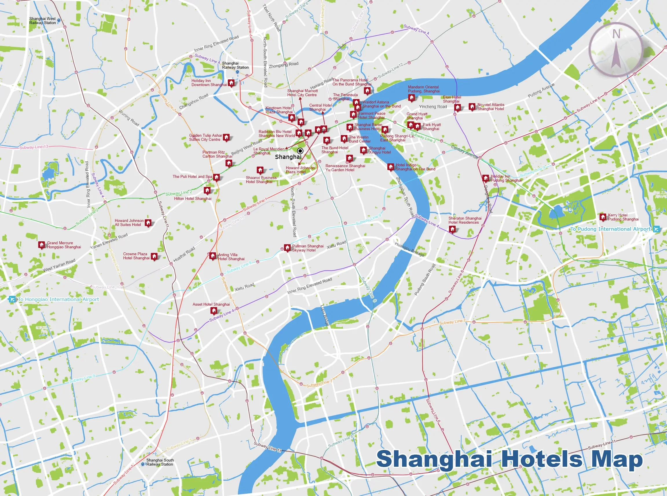 Shanghai Map Map Of Shanghai s Tourist Attractions And Subway