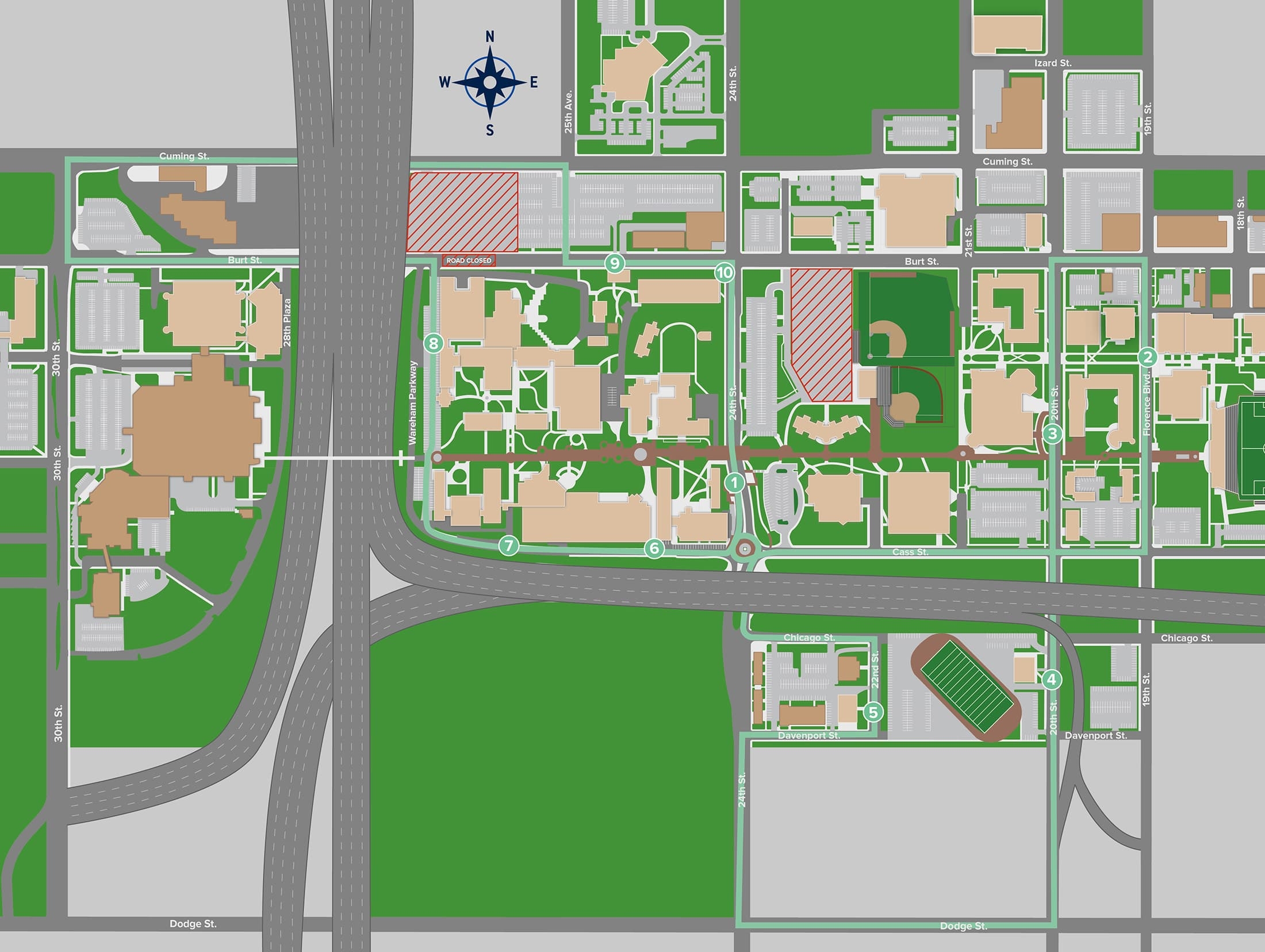 creighton campus map