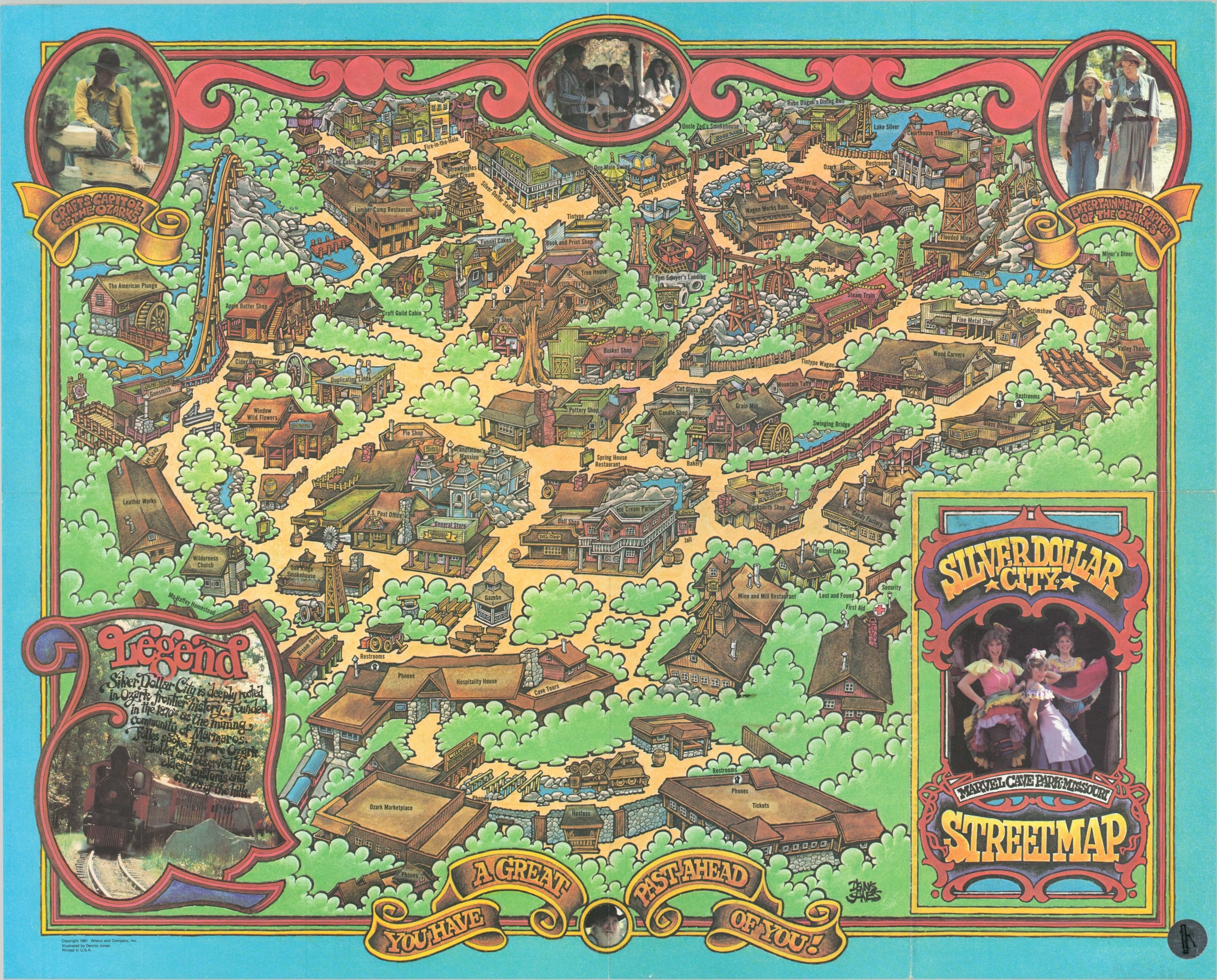 Silver Dollar City Street Map You Have A Great Playground Ahead Of You Da Dennis Jones Fine 1981 Curtis Wright Maps Silver Dollar City Street Map You Have A Great Playground Ahead Of You Da Dennis Jones Fine 1981 Curtis Wright Maps