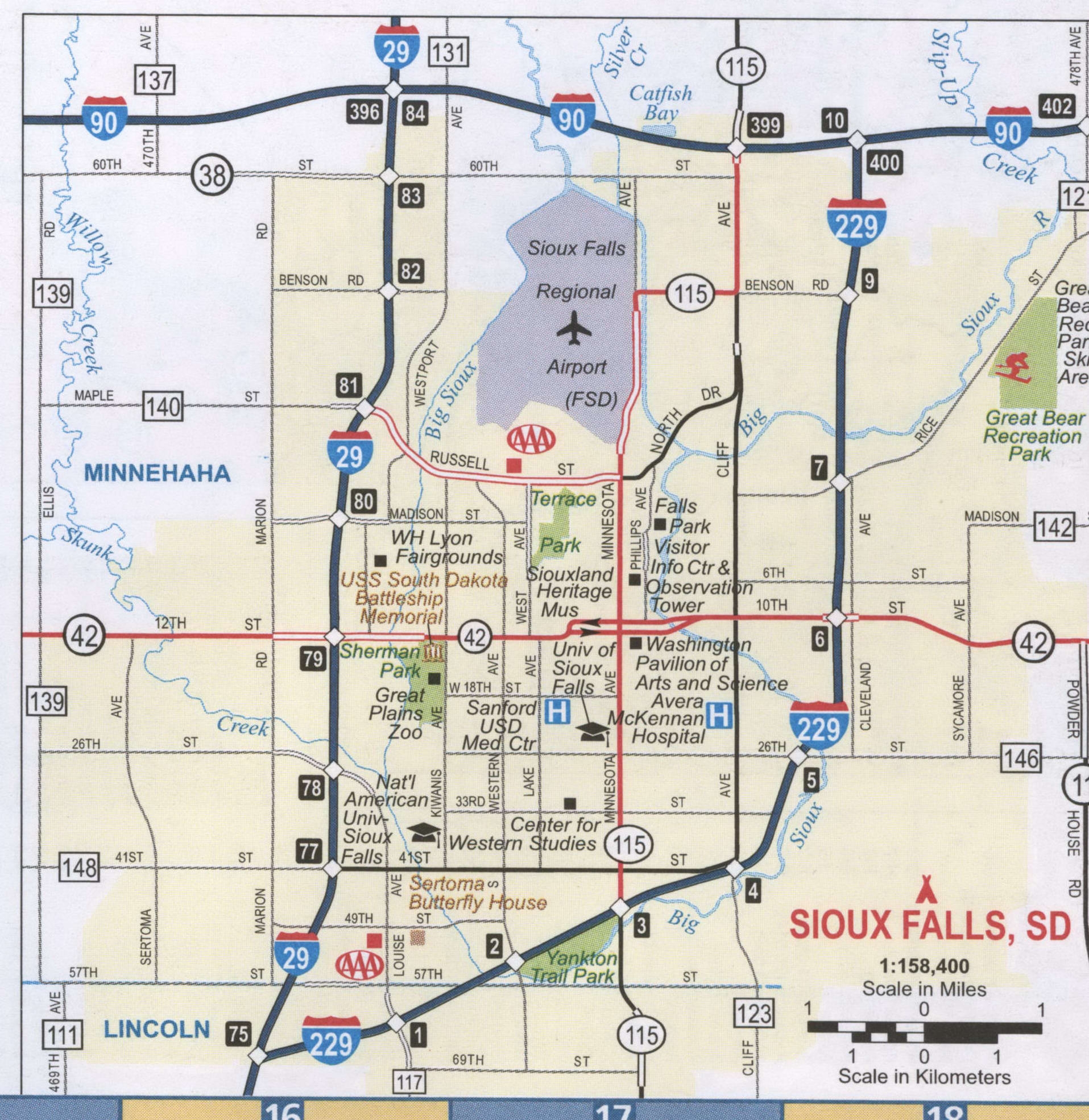 Sioux Falls SD Roads Map Map Highway Sioux Falls City Surrounding Area Sioux Falls SD Roads Map Map Highway Sioux Falls City Surrounding Area