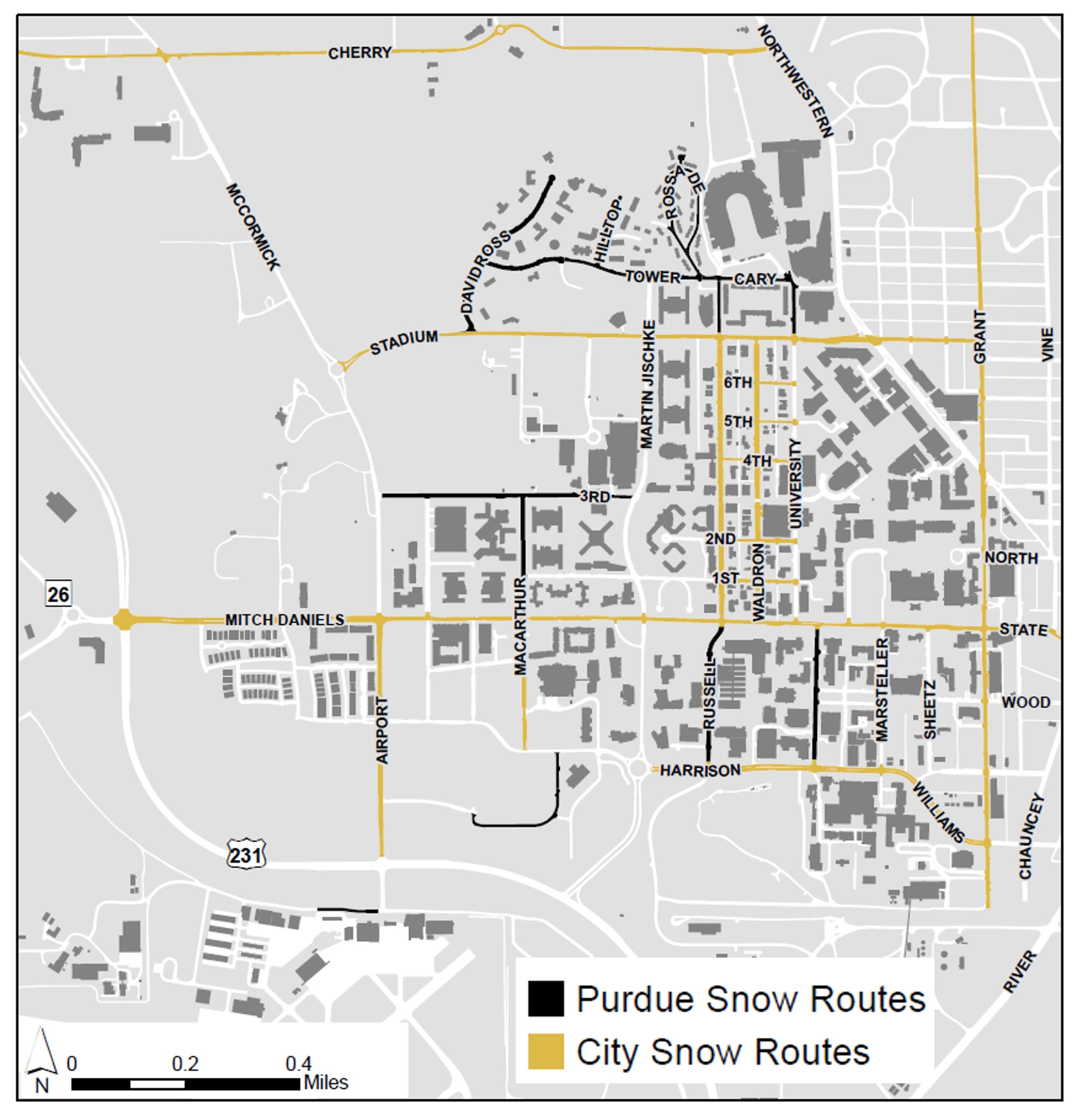 purdue lafayette campus map