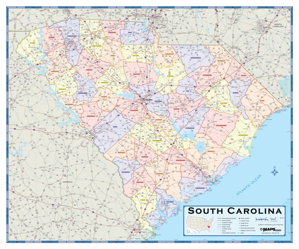 map of counties in south carolina map of counties in south carolina