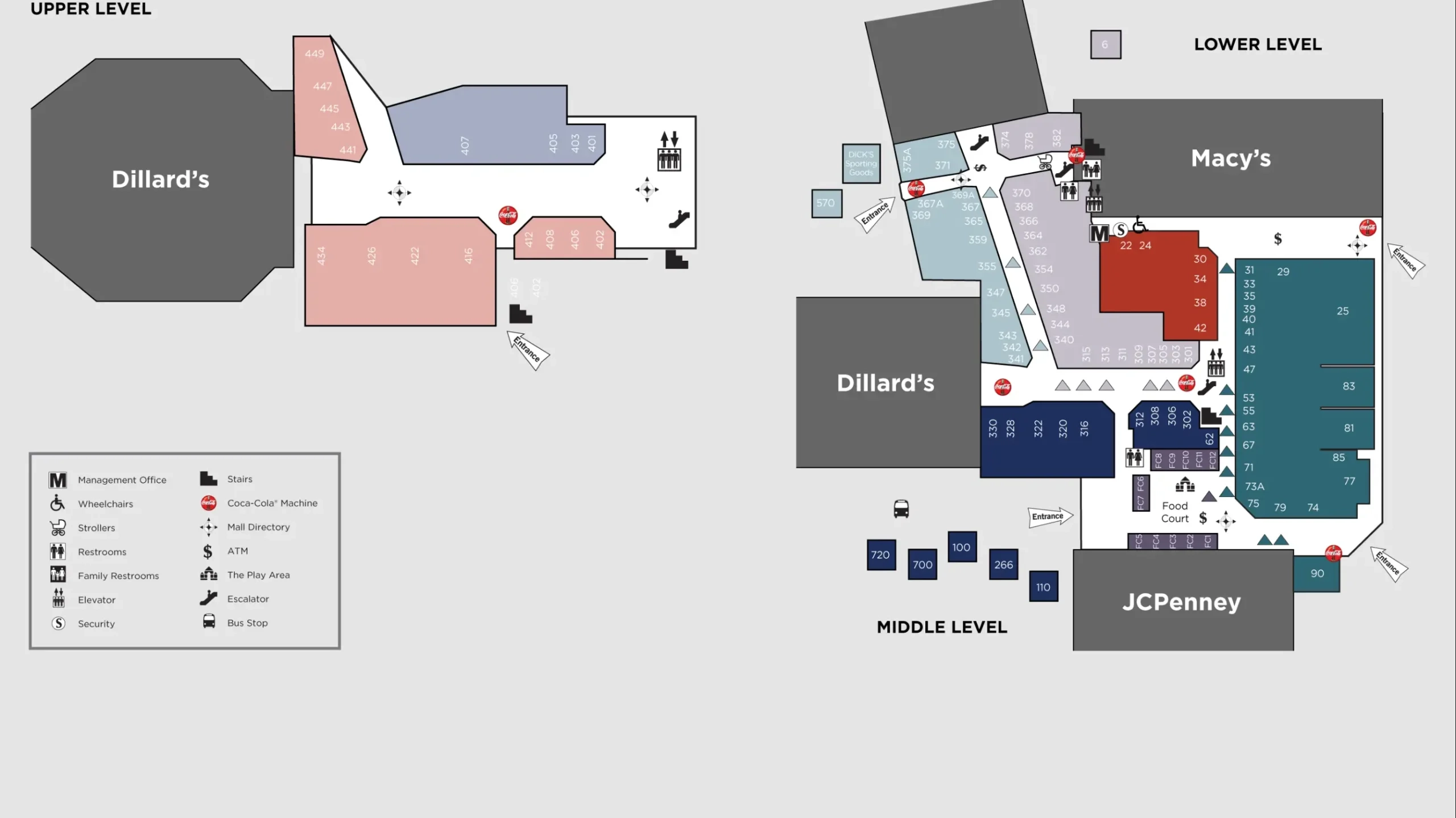 South County Center Mall Map All Maps