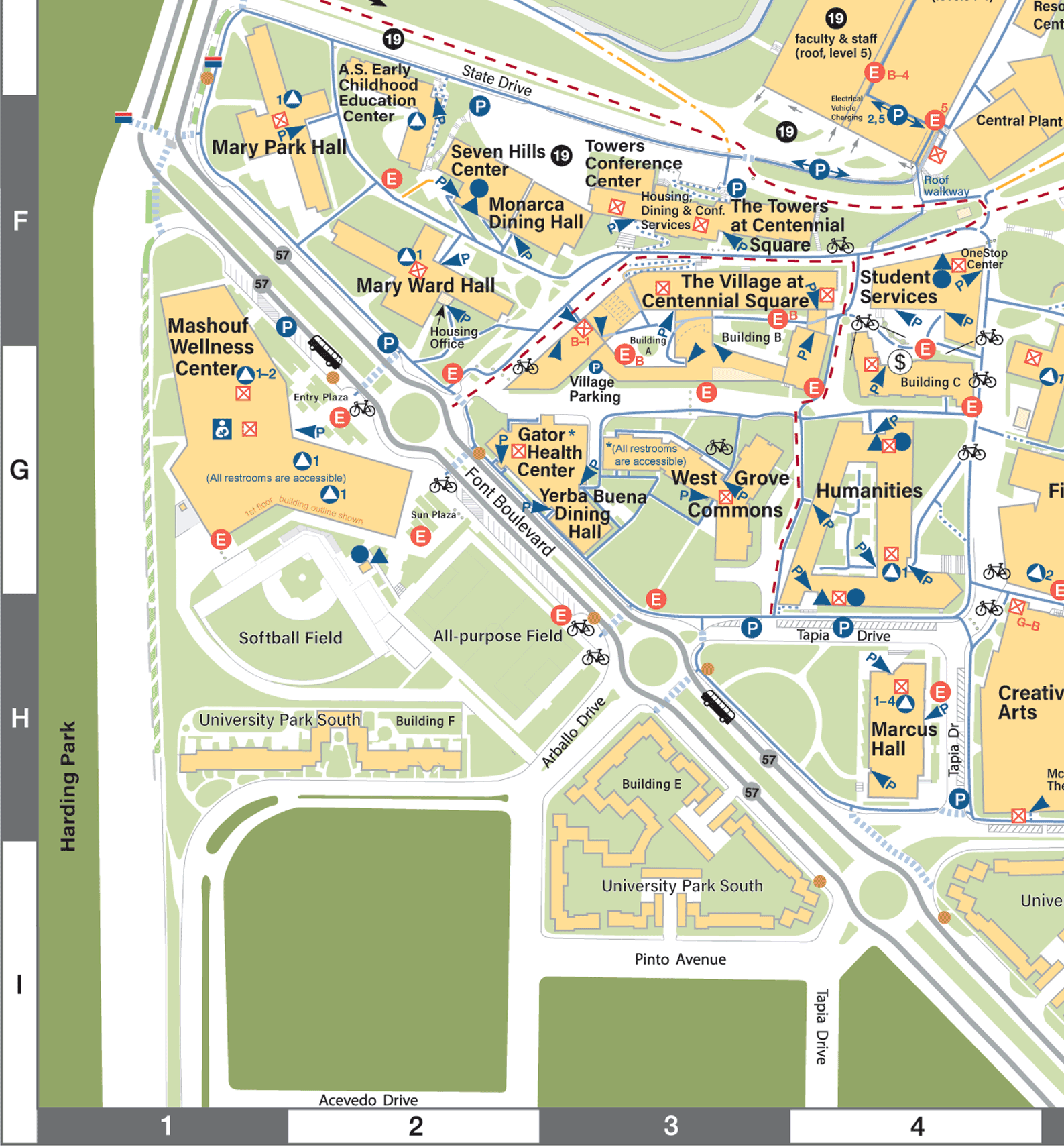 Southwest Quadrant Campus Maps