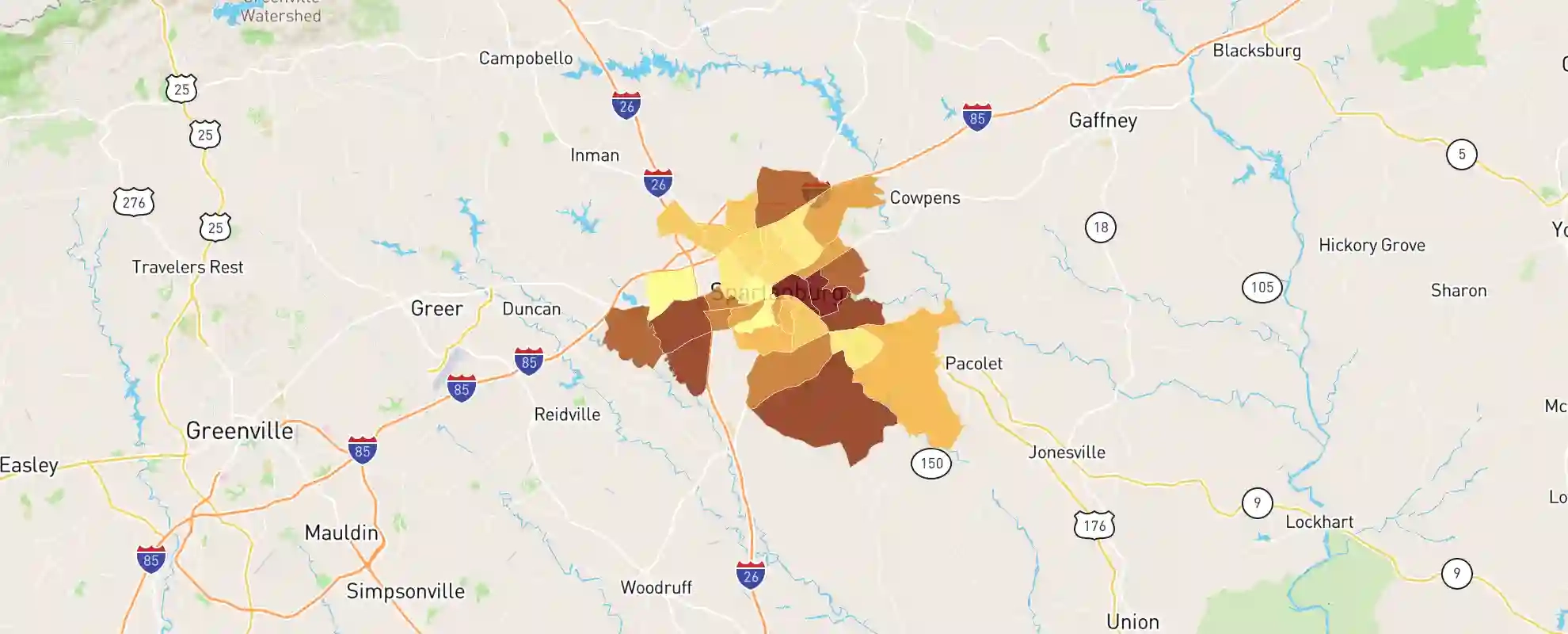 Spartanburg SC Real Estate Market Data NeighborhoodScout