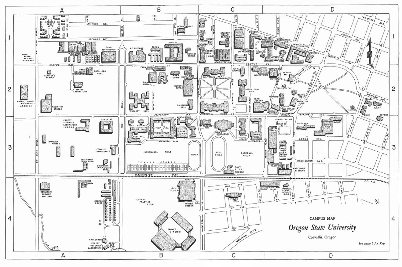 Special Collections Archives Research Center OSU Campus Map 1970 Special Collections Archives Research Center OSU Campus Map 1970