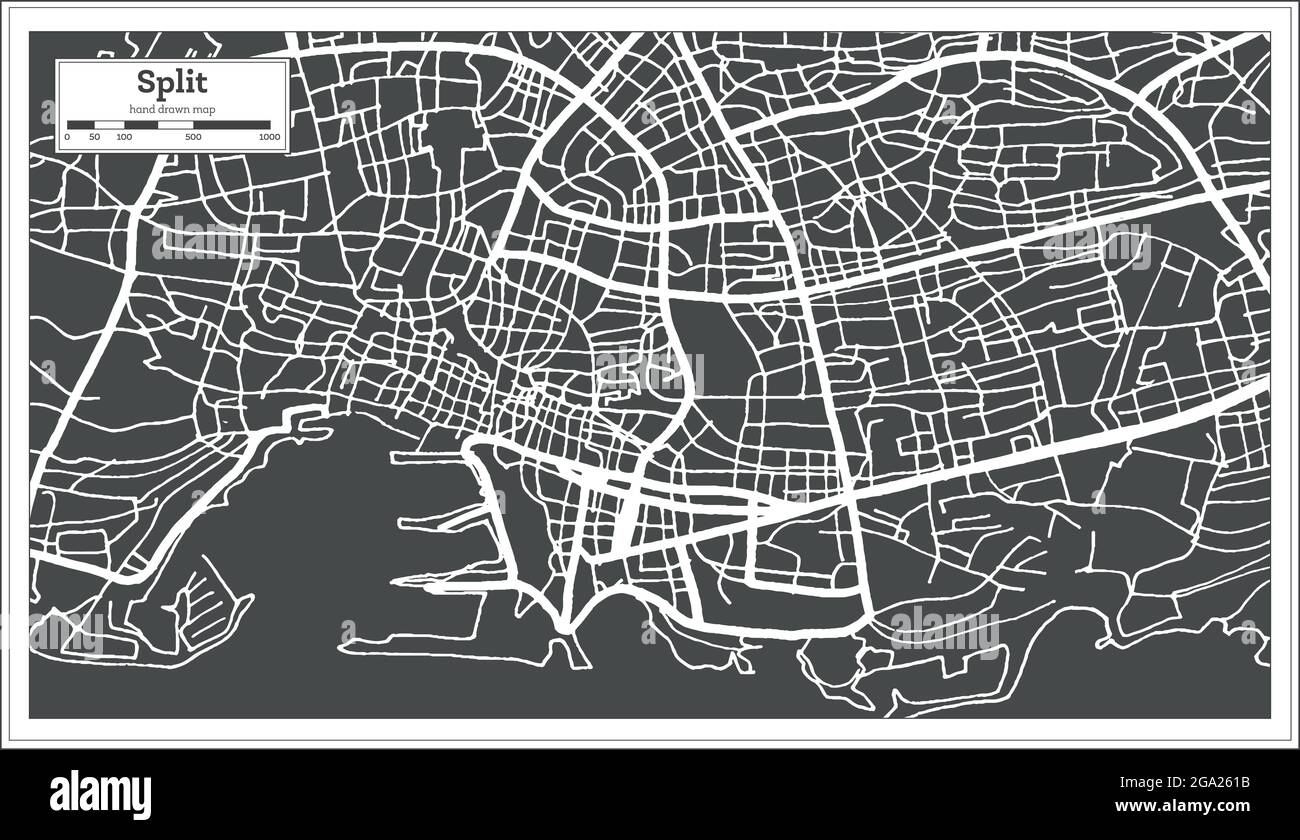 split croatia city map split croatia city map