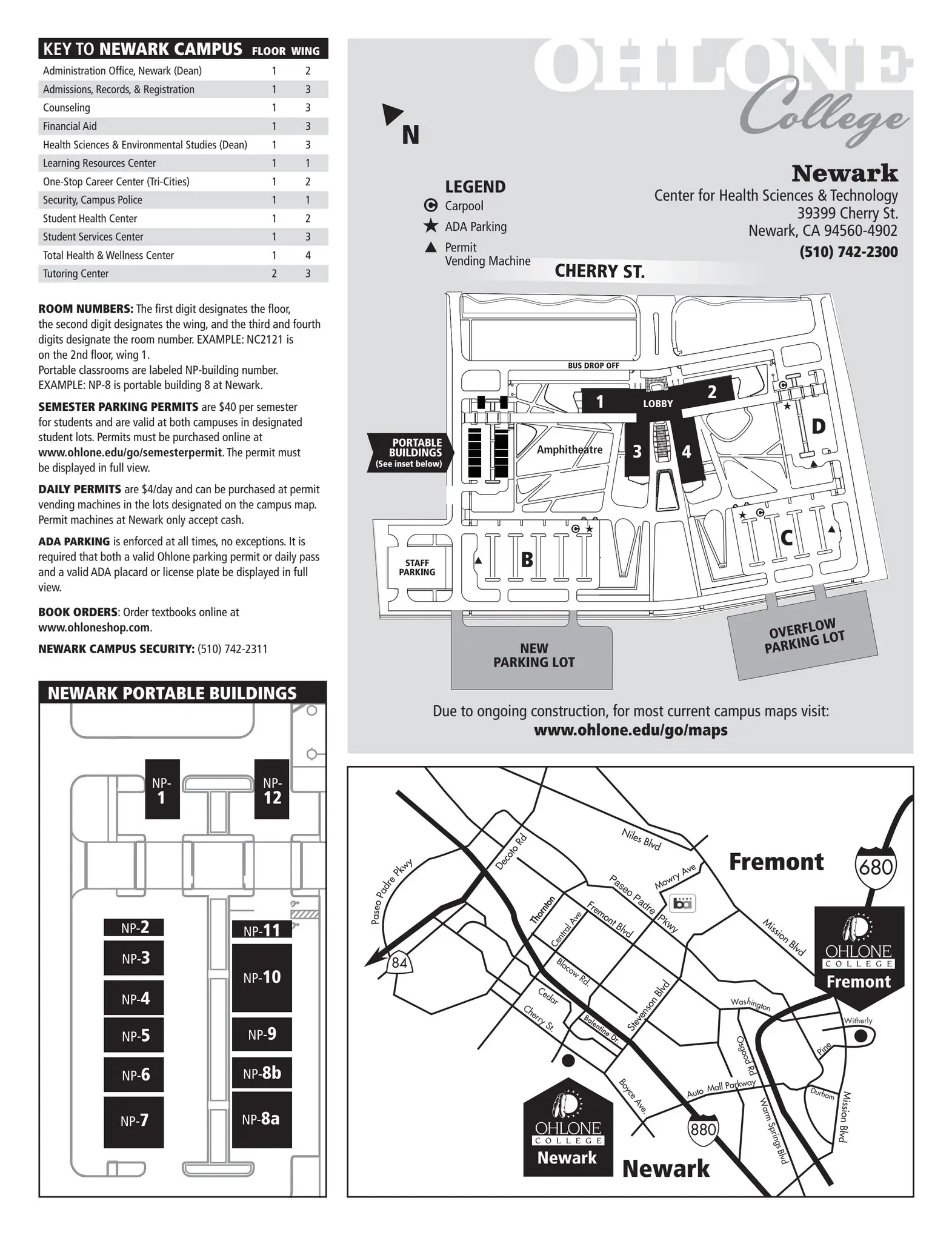 ohlone campus map ohlone campus map