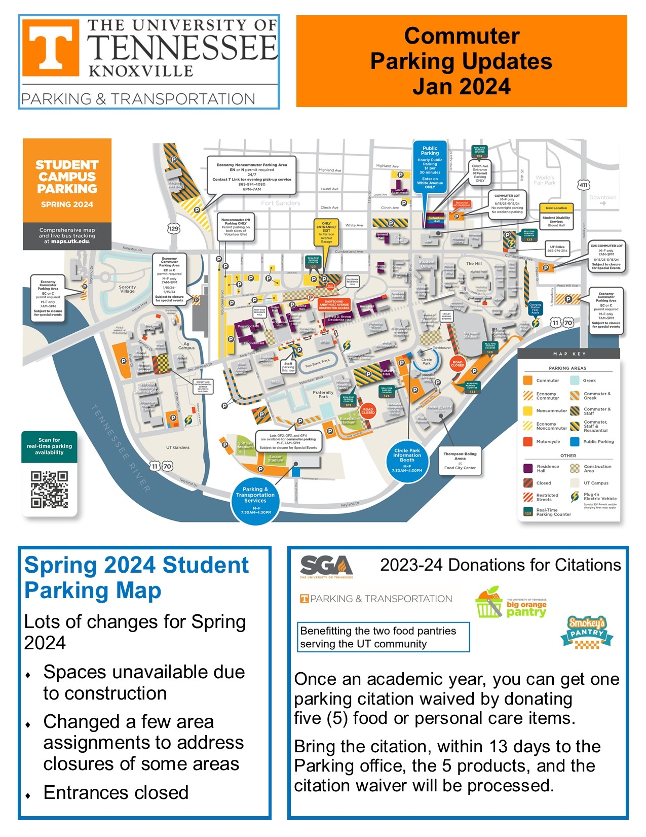 Spring 2024 Commuter Student Parking Changes Parking And Transportation The University Of Tennessee Knoxville
