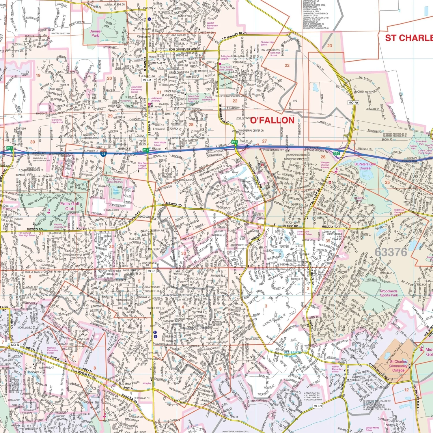 St Charles MO Wall Map Shop City County Maps Ultimate Globes St Charles MO Wall Map Shop City County Maps Ultimate Globes