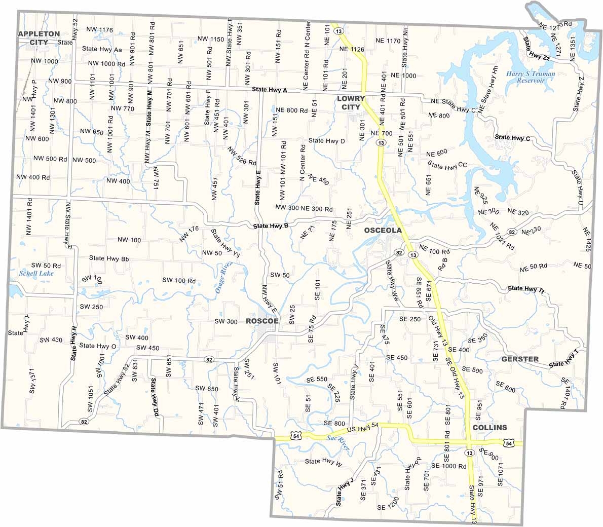 St Clair County Map Missouri US County Maps St Clair County Map Missouri US County Maps