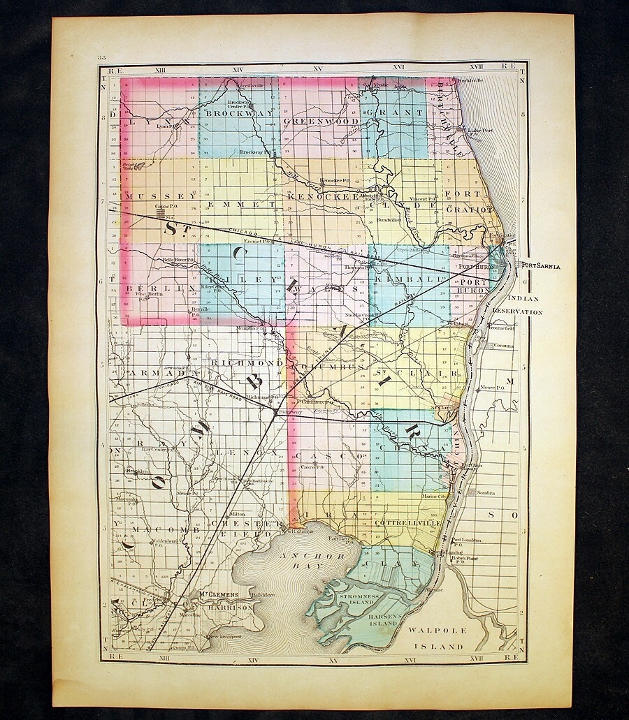 st clair county mi map st clair county mi map