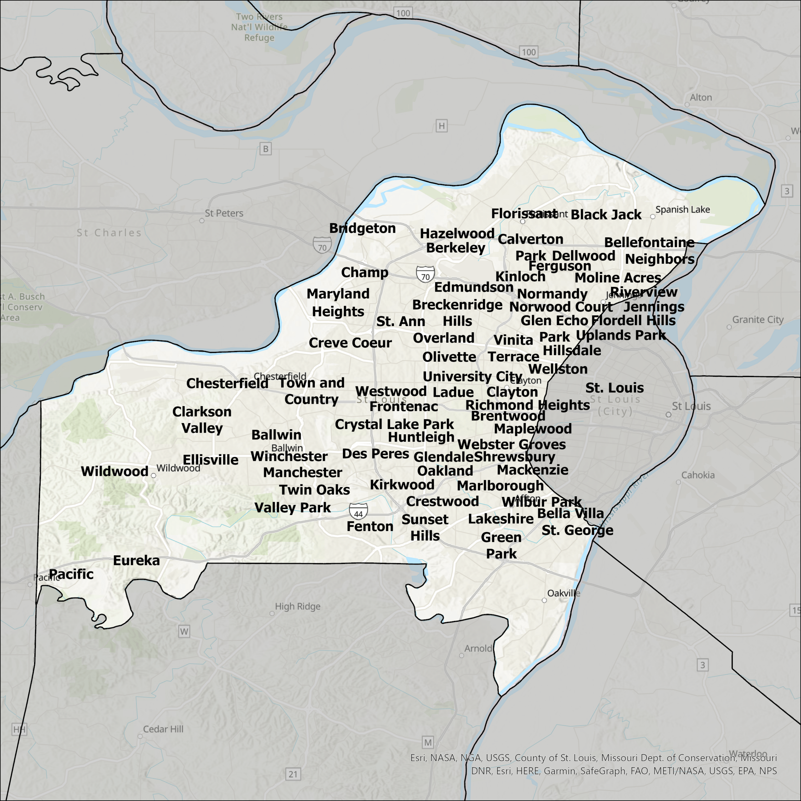 St Louis County MO GIS Data