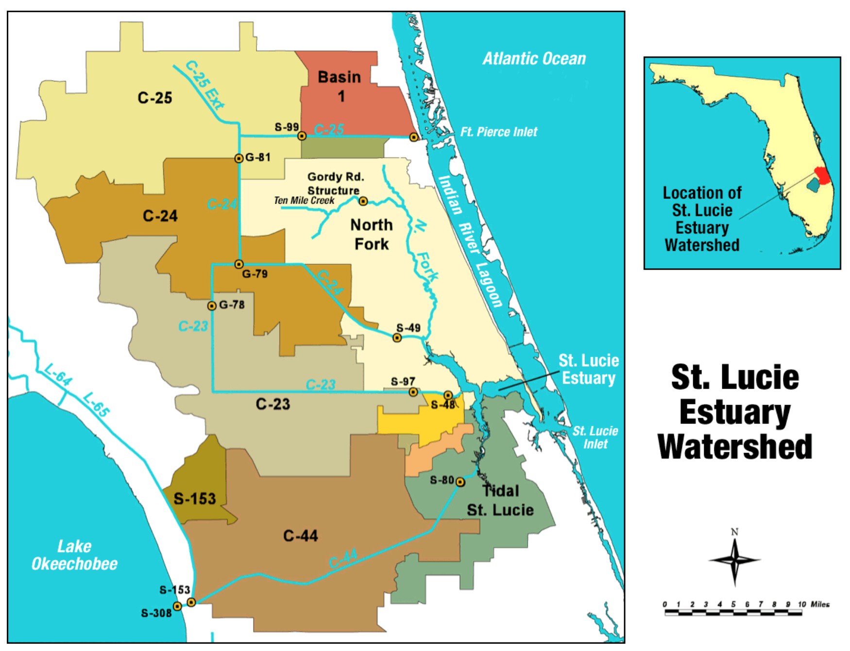 st lucie county fl map