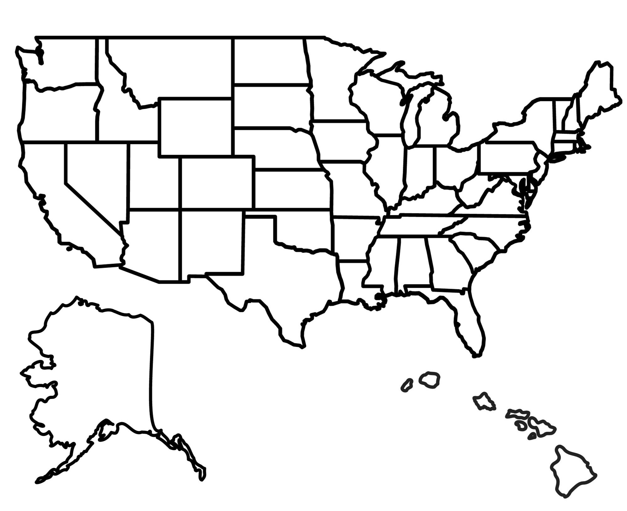 united states map printable pdf
