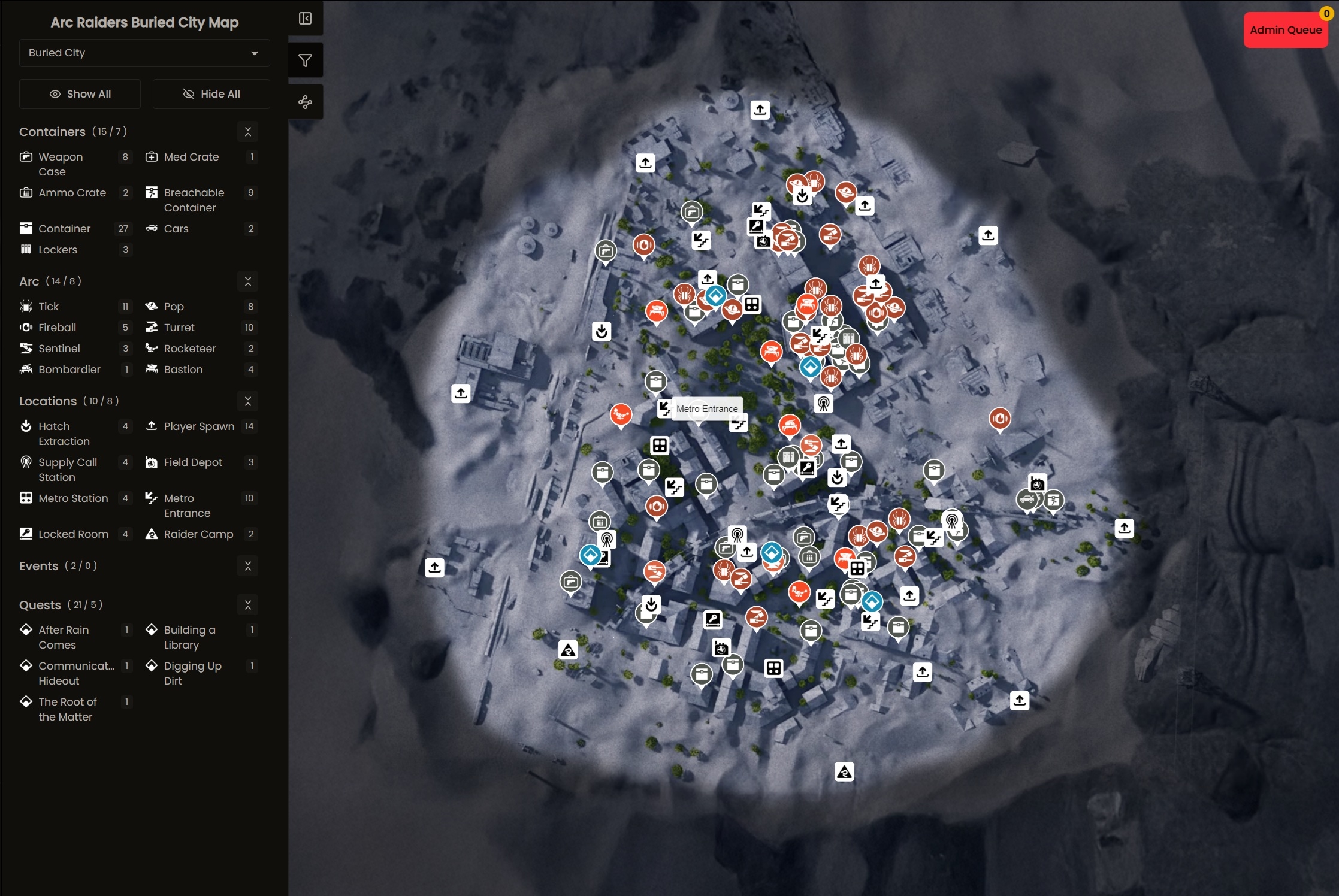 buried city map buried city map