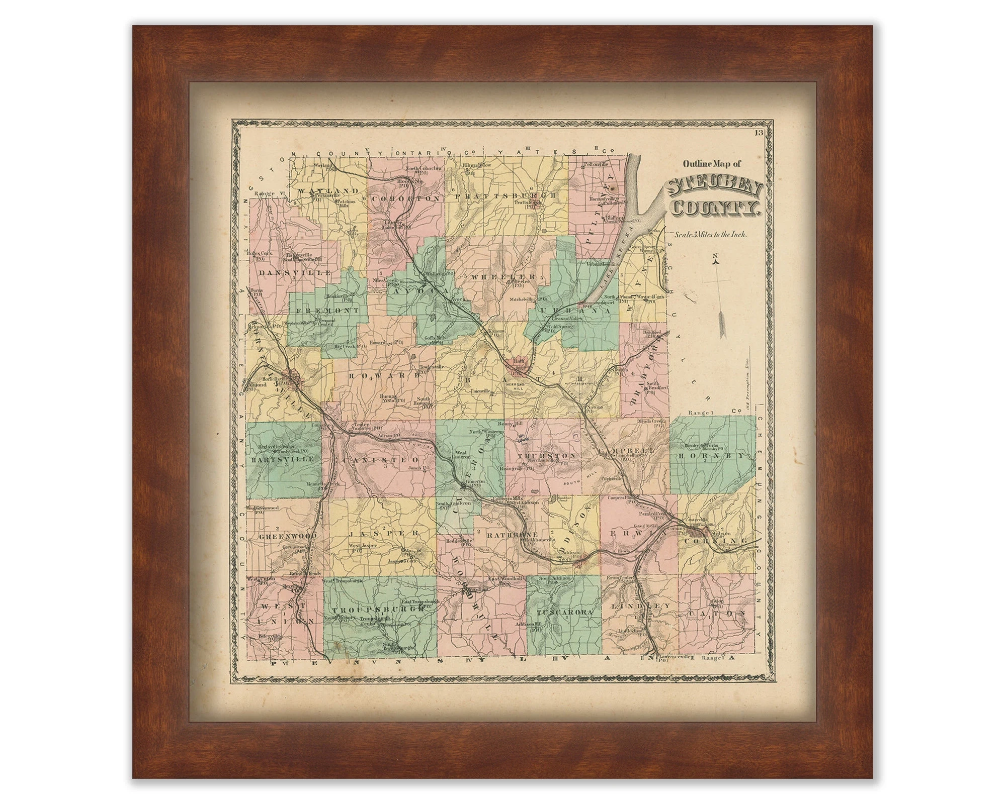 STEUBEN COUNTY New York 1873 Map Replica Or Genuine ORIGINAL STEUBEN COUNTY New York 1873 Map Replica Or Genuine ORIGINAL