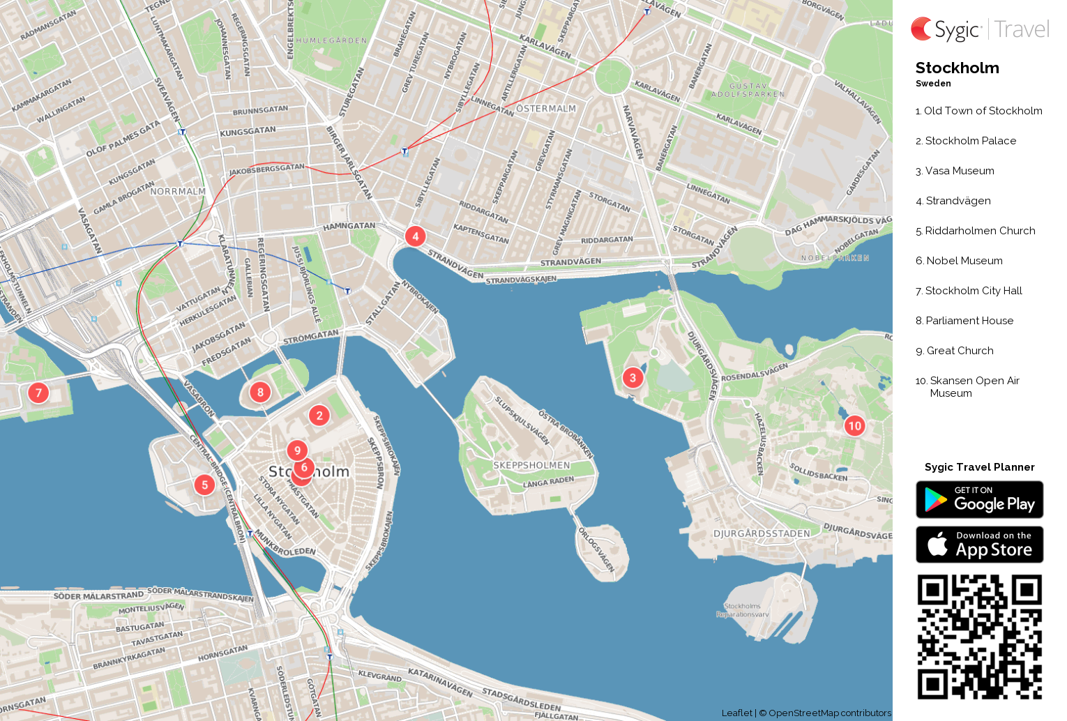 Stockholm Printable Tourist Map Tripomatic Stockholm Printable Tourist Map Tripomatic