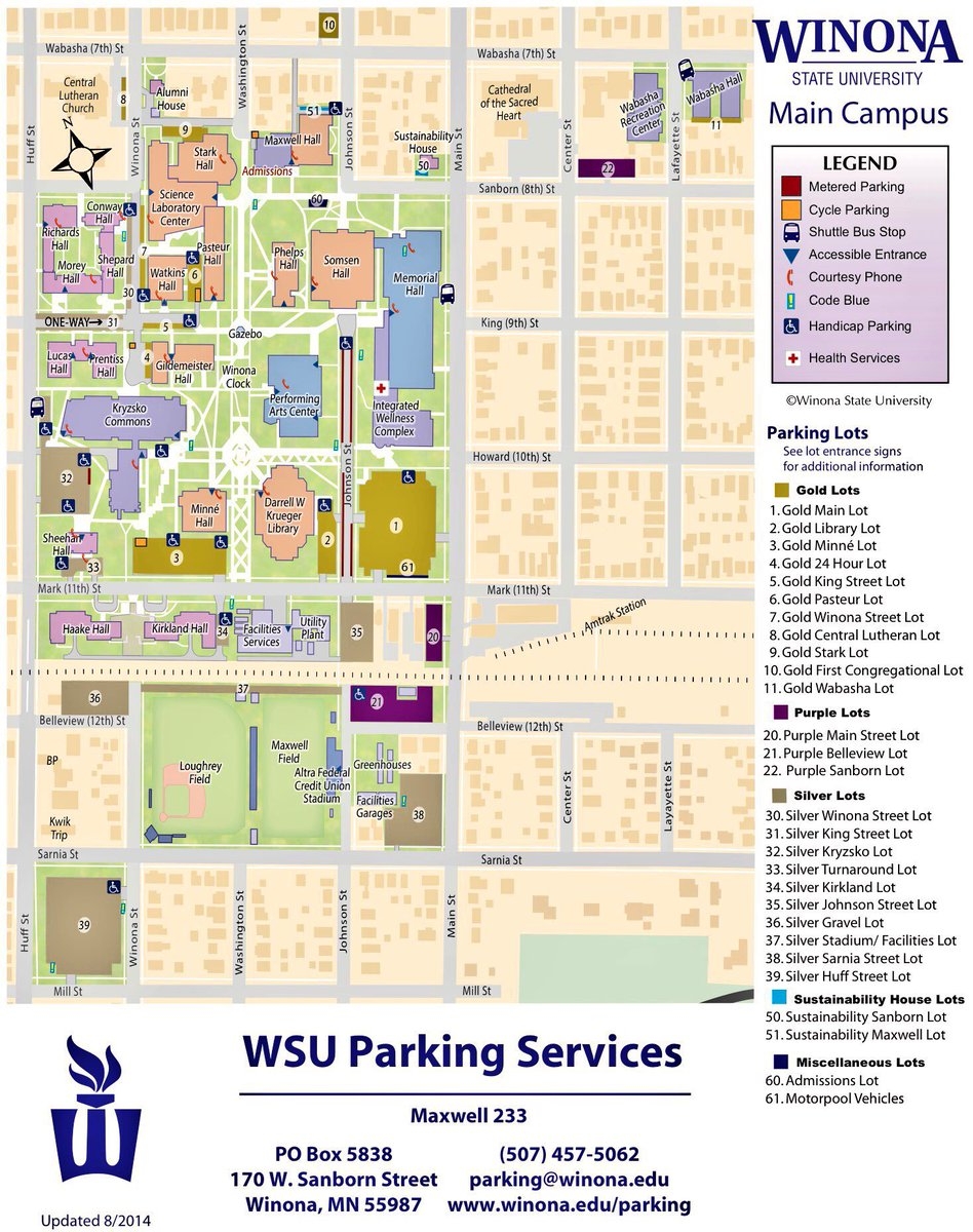 Street Parking Is Available For My 4 18 Winona TownHall Gold Purple WSU Lots Open To Public After 5 P m Map Https t co FrOwkUvS0a