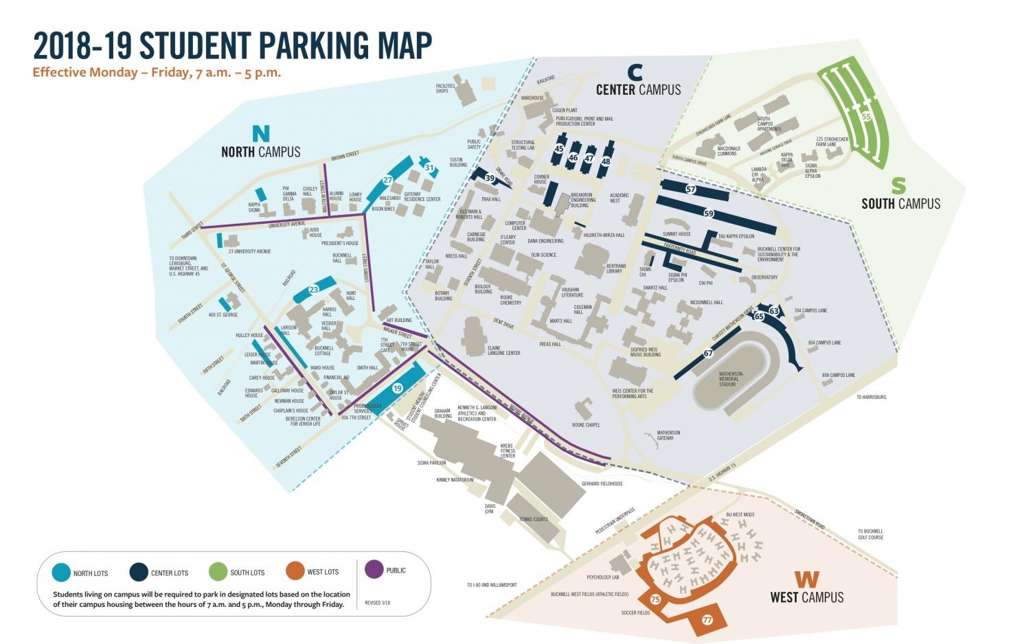 Student Parking To Change Indefinitely Starting Fall 2018 The Bucknellian