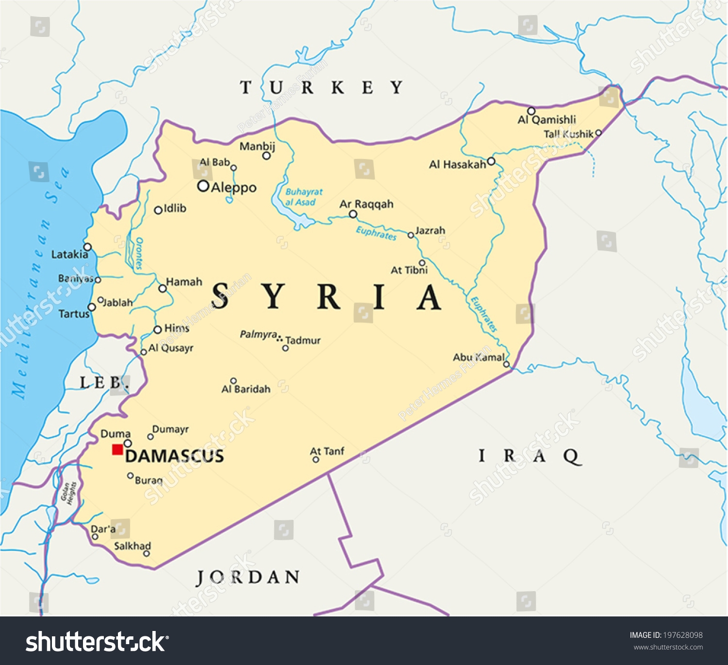 damascus city map damascus city map
