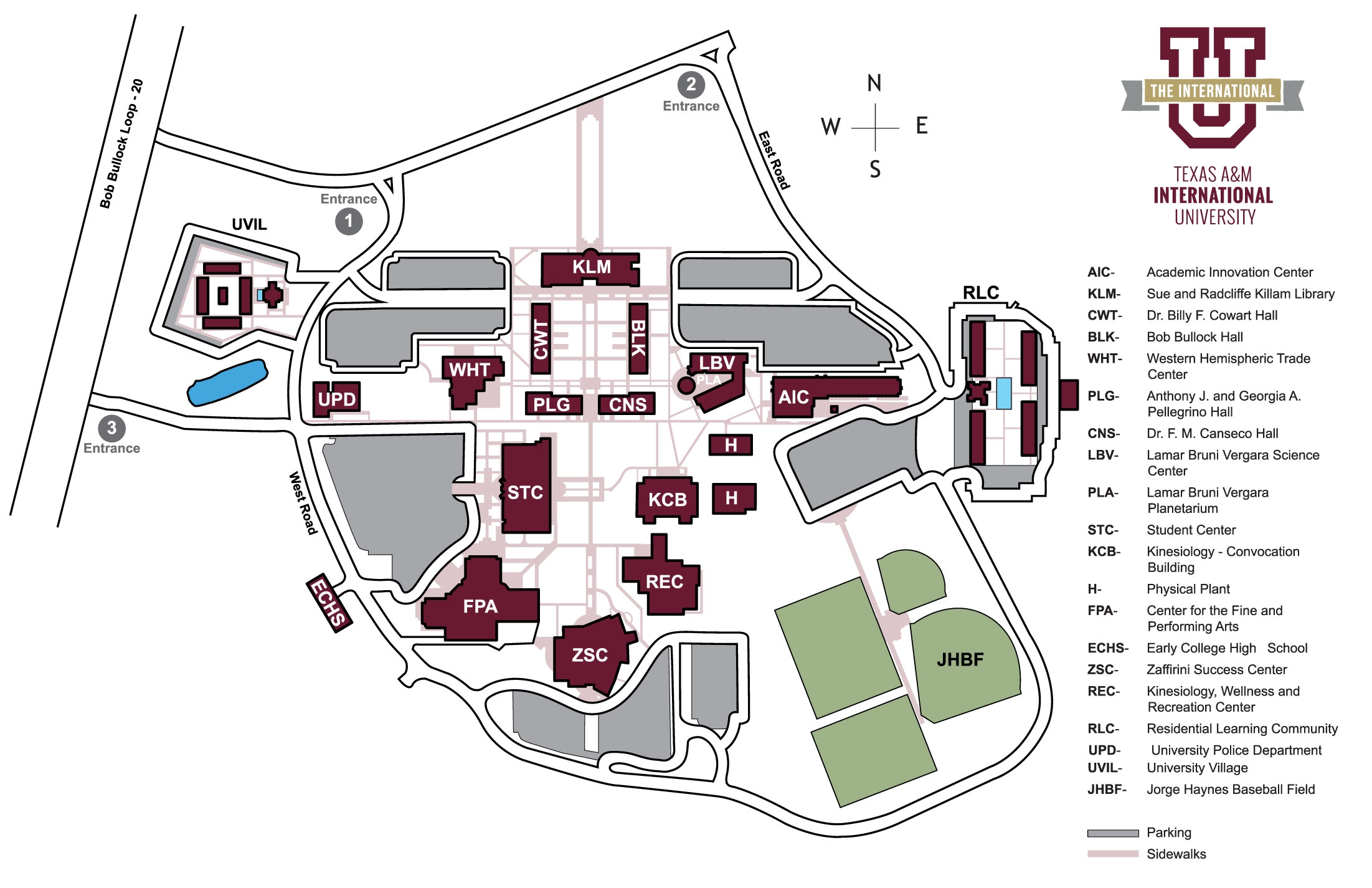 TAMIU Campus Map TAMIU Campus Map