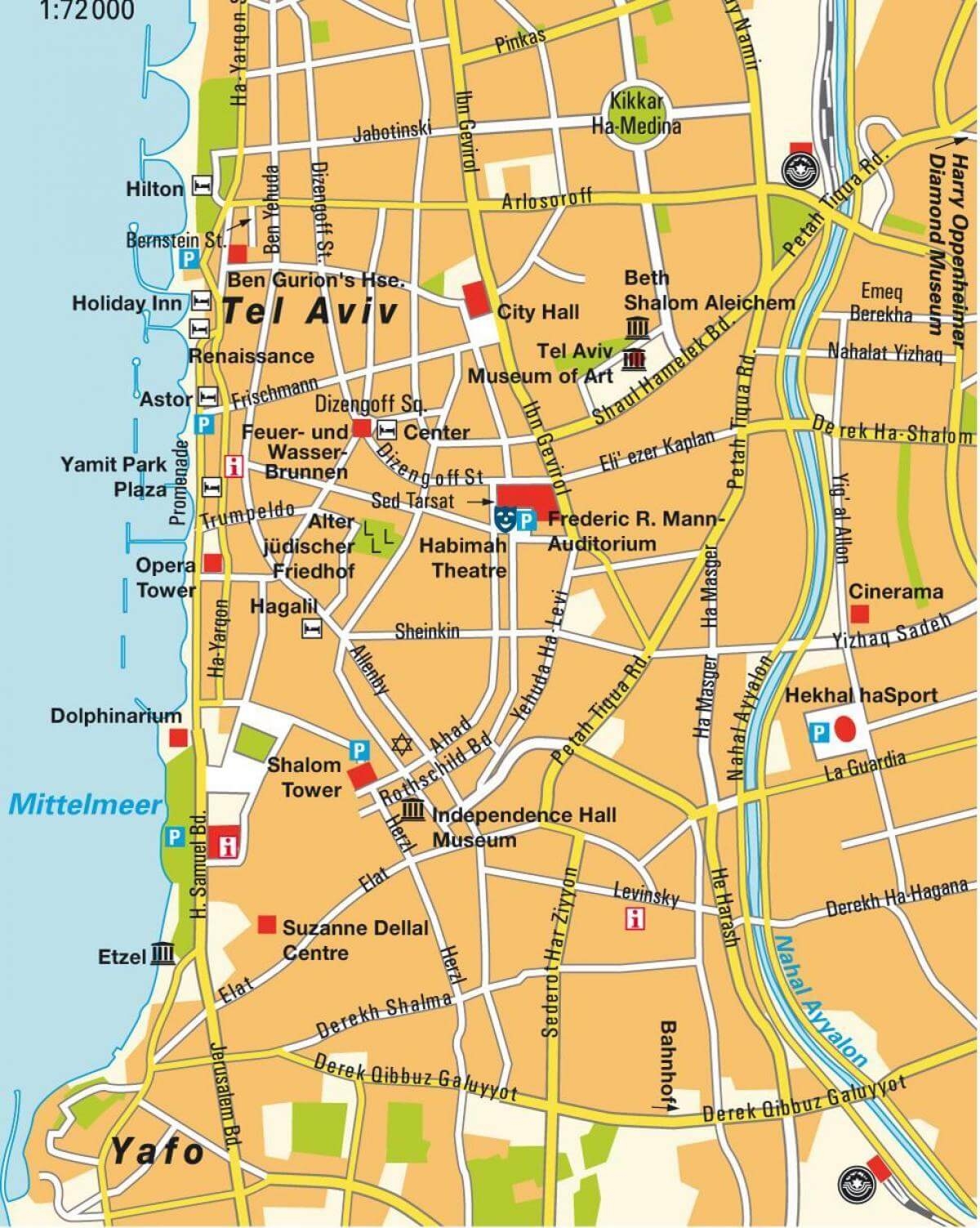 Tel Aviv Map Guide Of The World Tel Aviv Map Guide Of The World