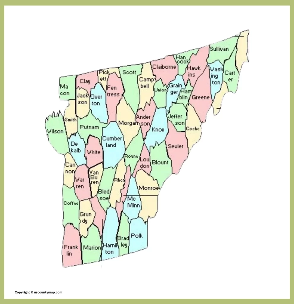 Tennessee County Map Map Of TN Counties And Cities 