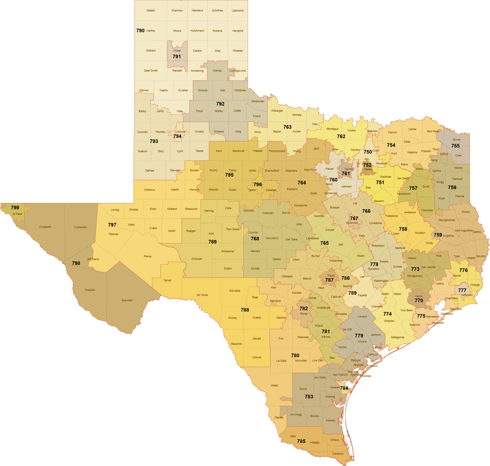 texas county map with zip codes texas county map with zip codes