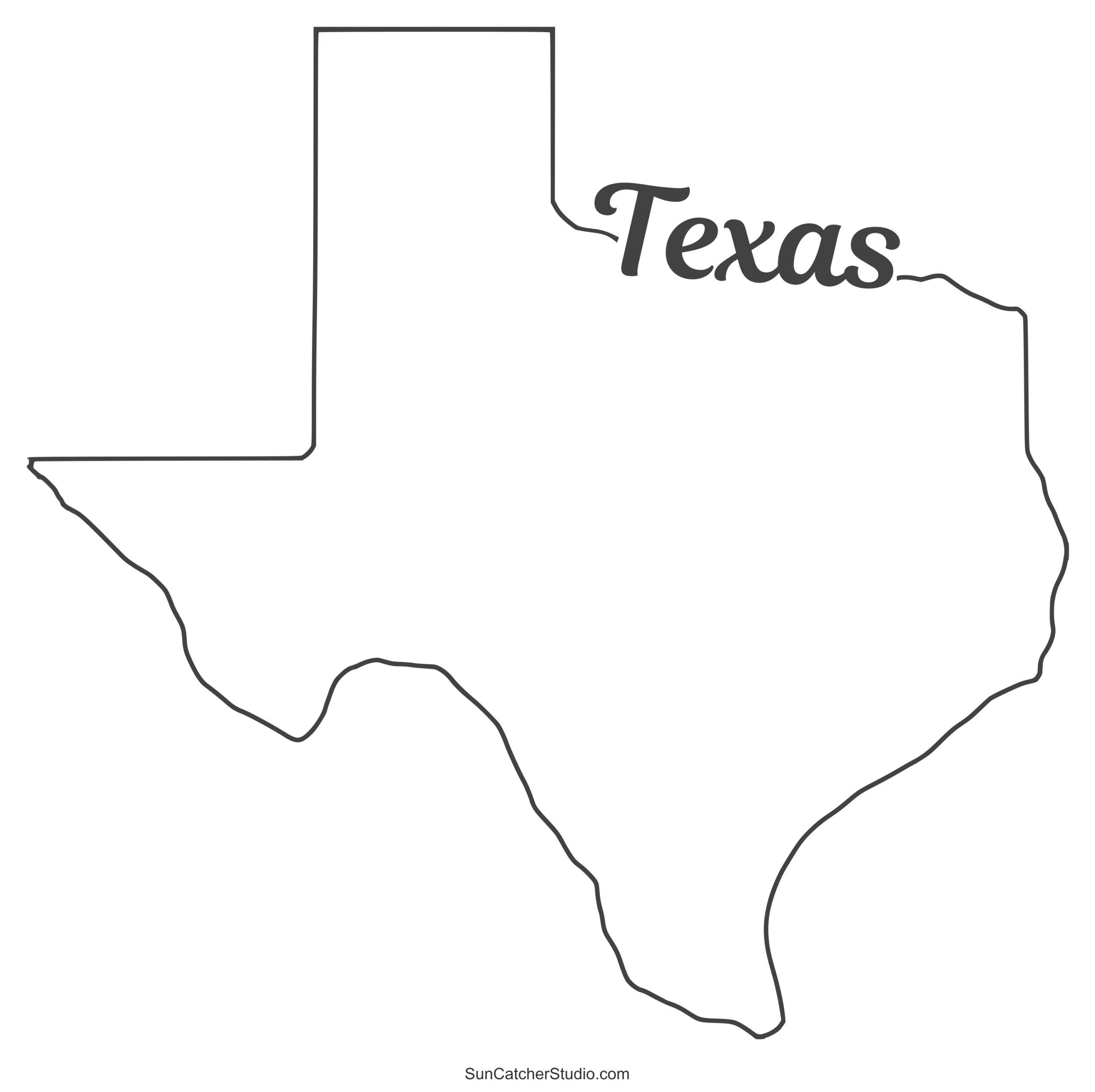 printable state of texas map