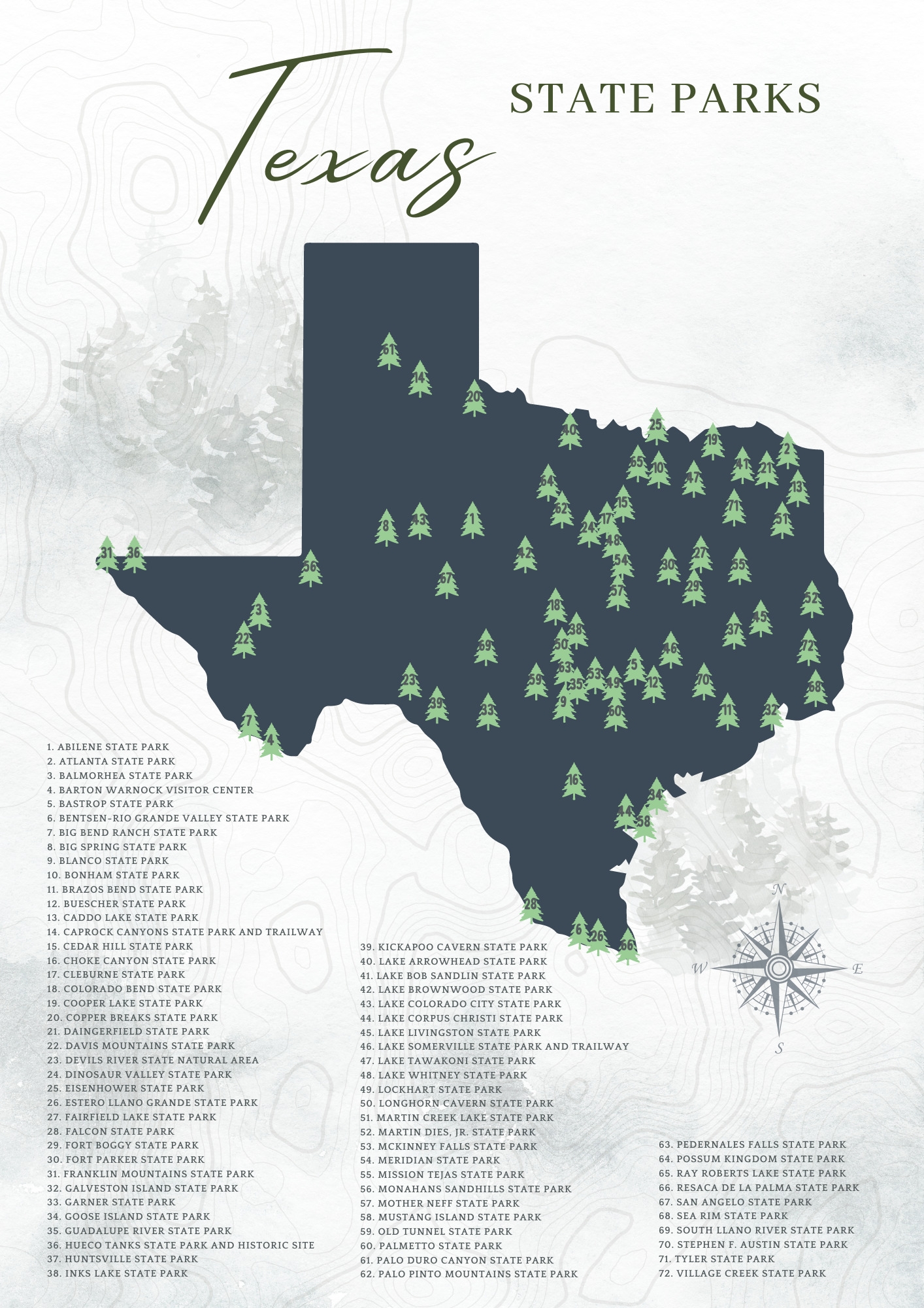 Texas State Park Map Adventure In The Lone Star State Texas State Park Map Adventure In The Lone Star State