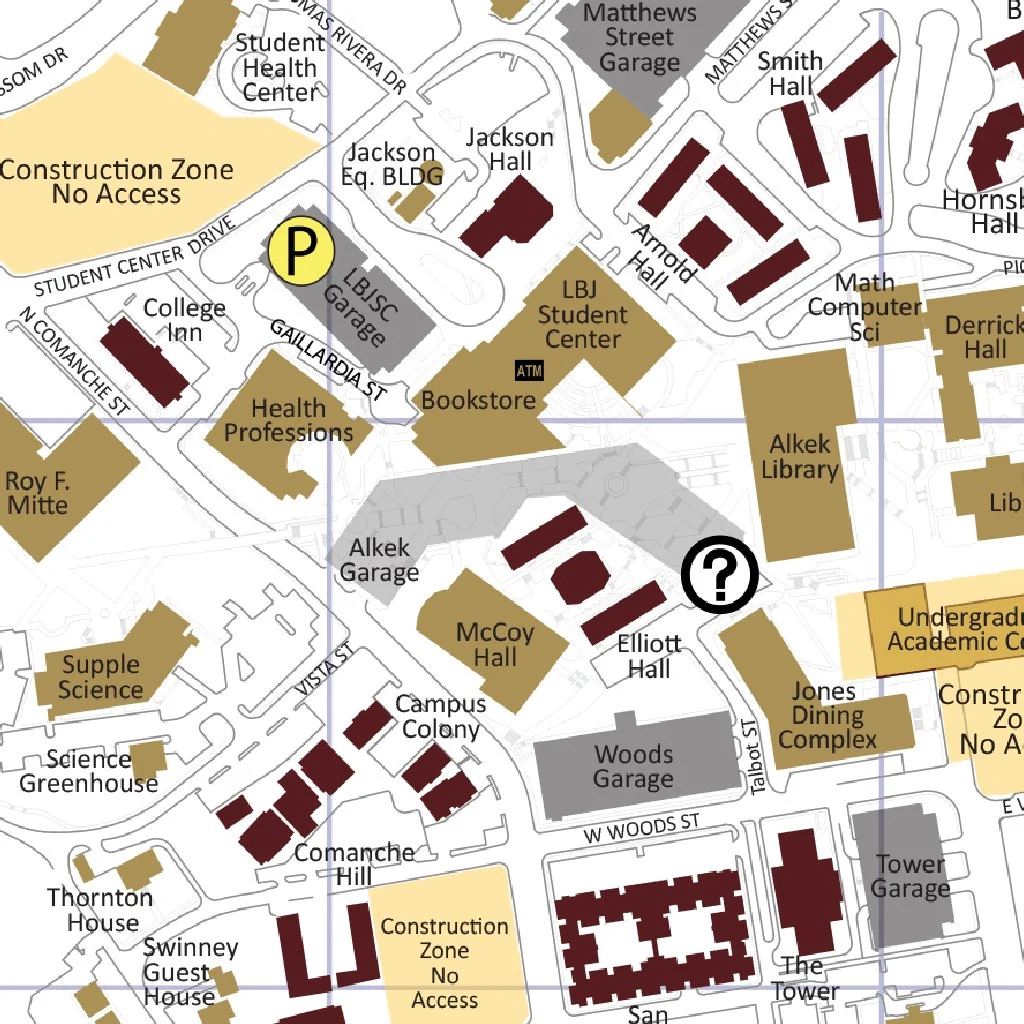 Texas State University Campus Map By Avenza Systems Inc Avenza Maps