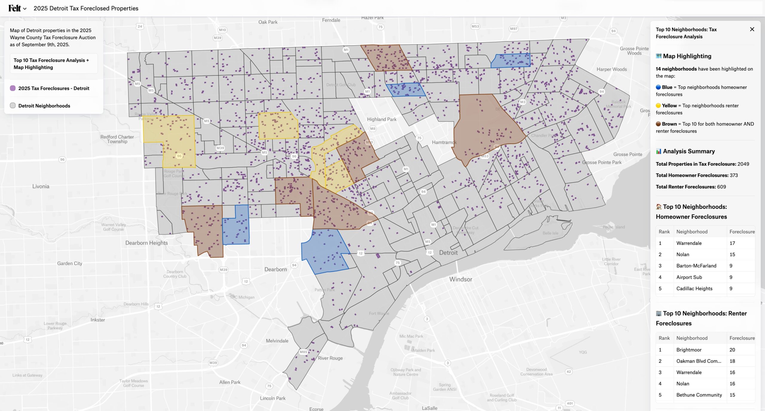 The 2025 Wayne County Tax Foreclosure Auction