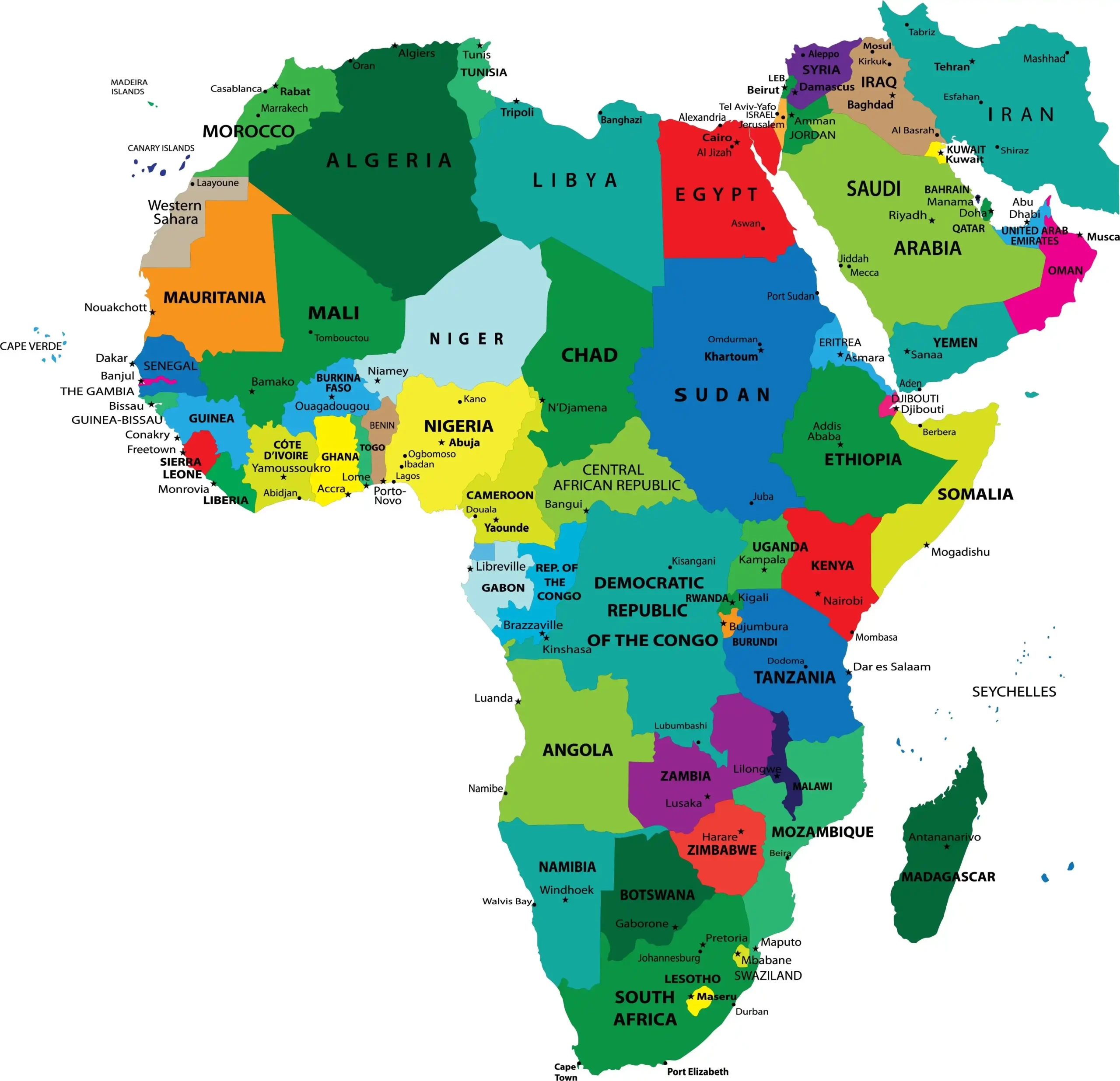 The 61 Capital Cities Of Africa Map Included The Facts Institute The 61 Capital Cities Of Africa Map Included The Facts Institute