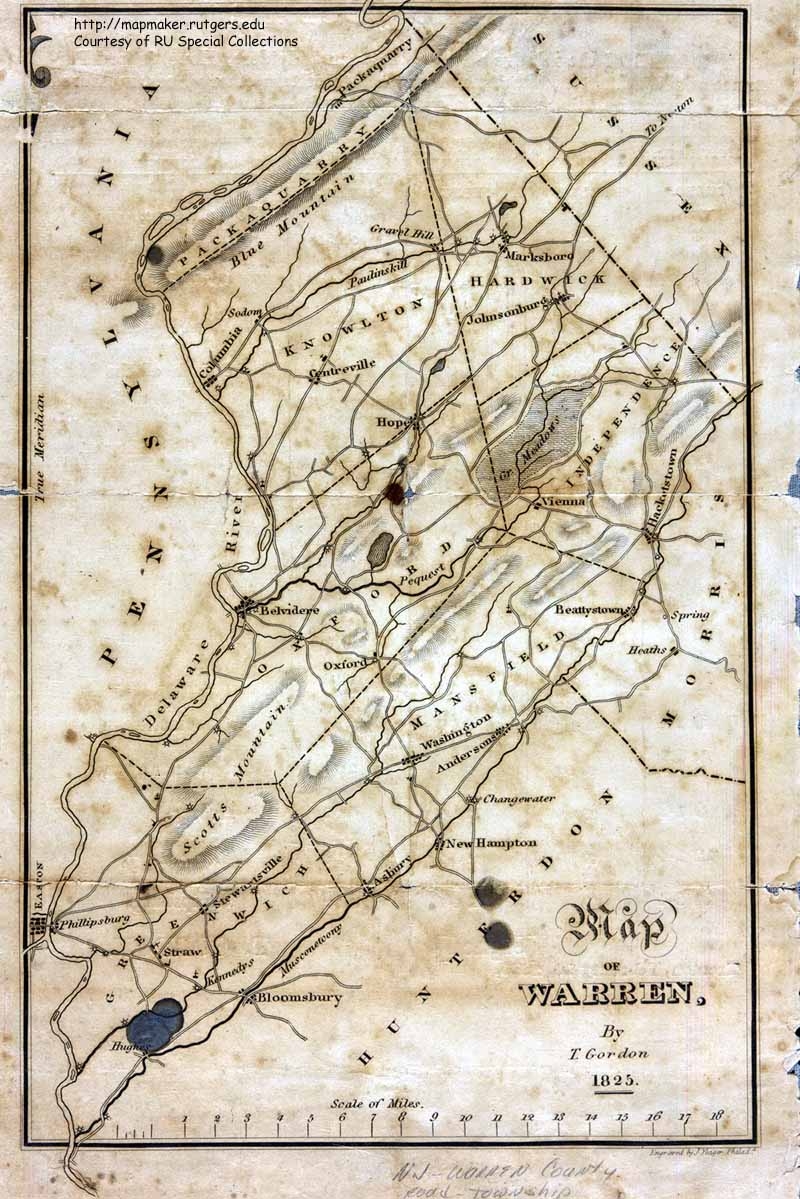 map of warren county nj