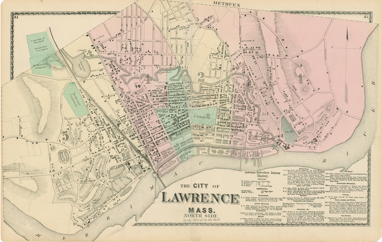 The City Of Lawrence Mass North Side Digital Commonwealth