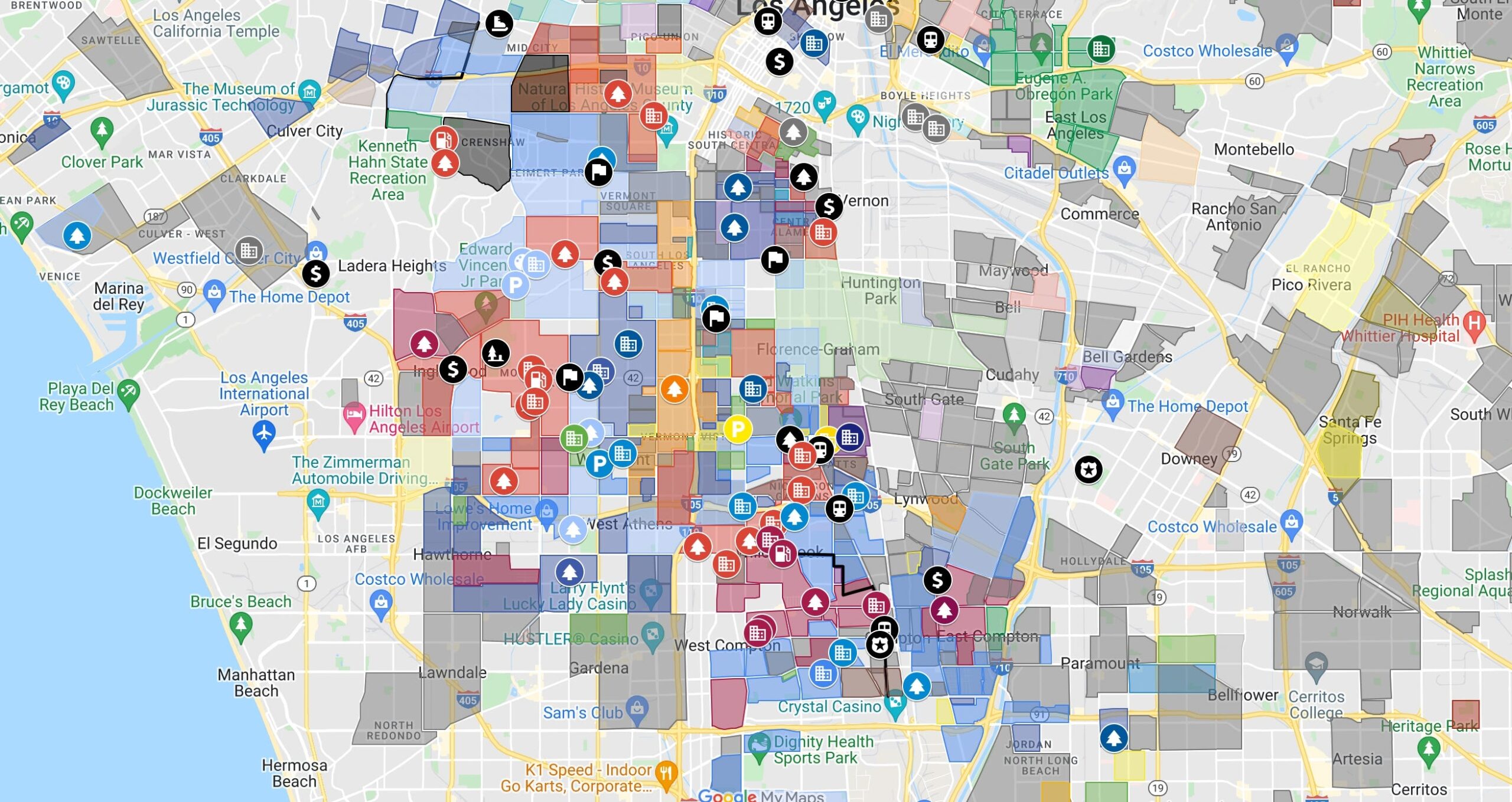 The Gangs Of Los Angeles Map By Mike Hughes Wesner The Gangs Of Los Angeles Map By Mike Hughes Wesner