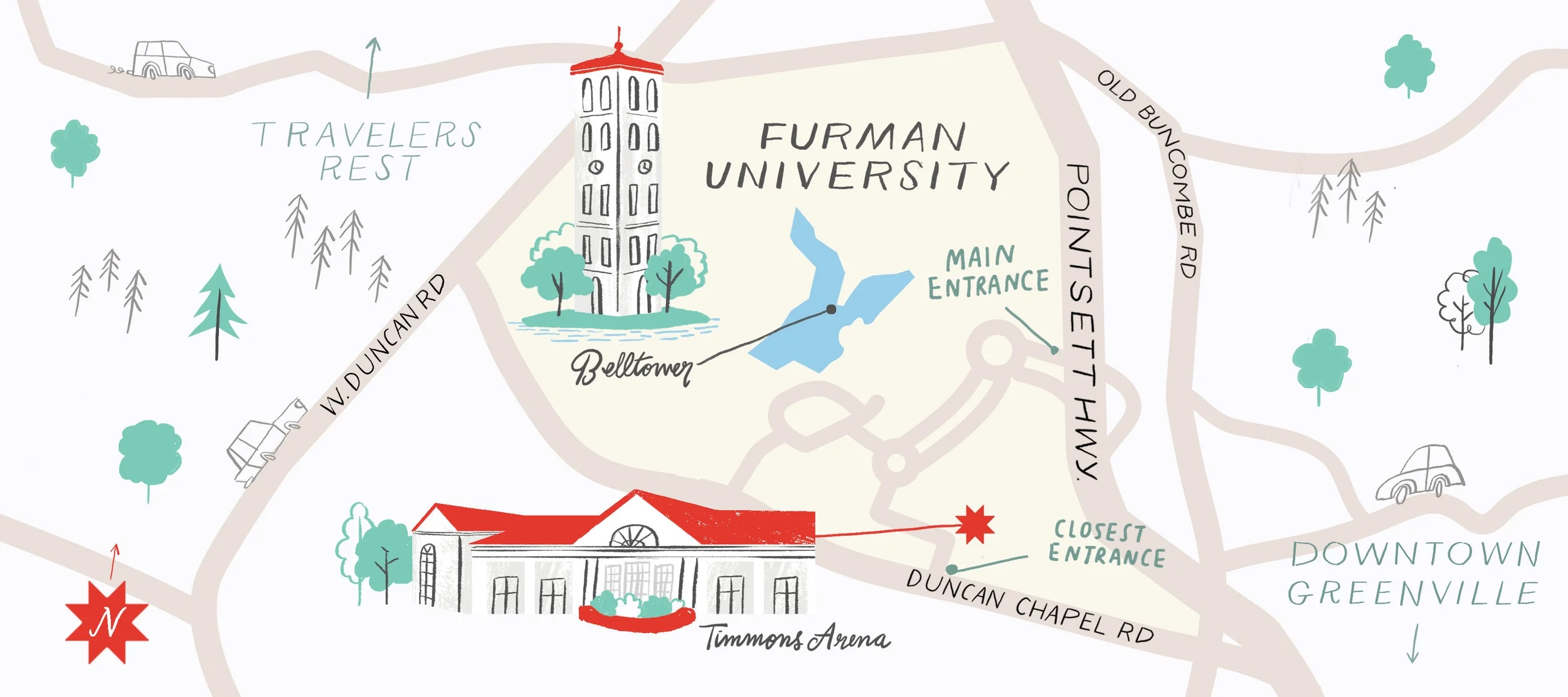 furman campus map