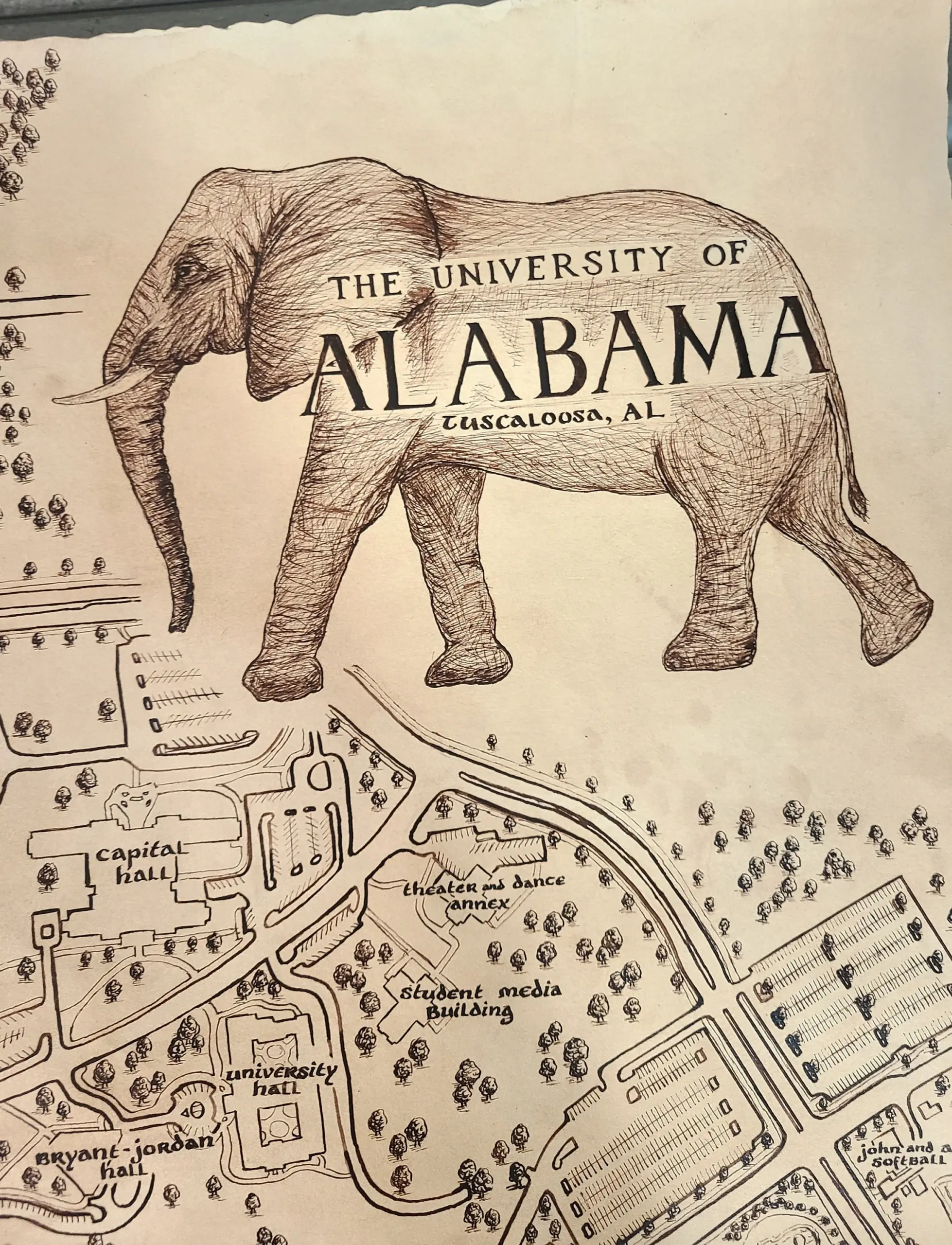 map of tuscaloosa alabama university campus