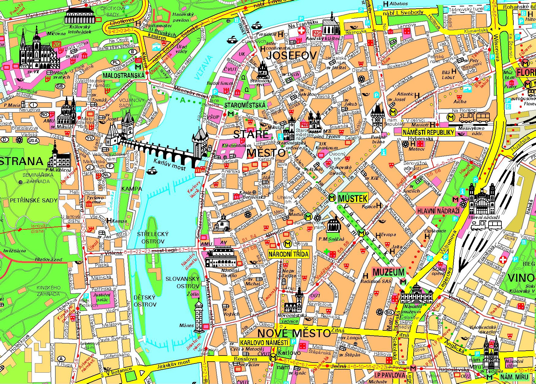 Tourist Map Of Prague City Center Prague Czech Republic Europe Mapsland Maps Of The World Tourist Map Of Prague City Center Prague Czech Republic Europe Mapsland Maps Of The World