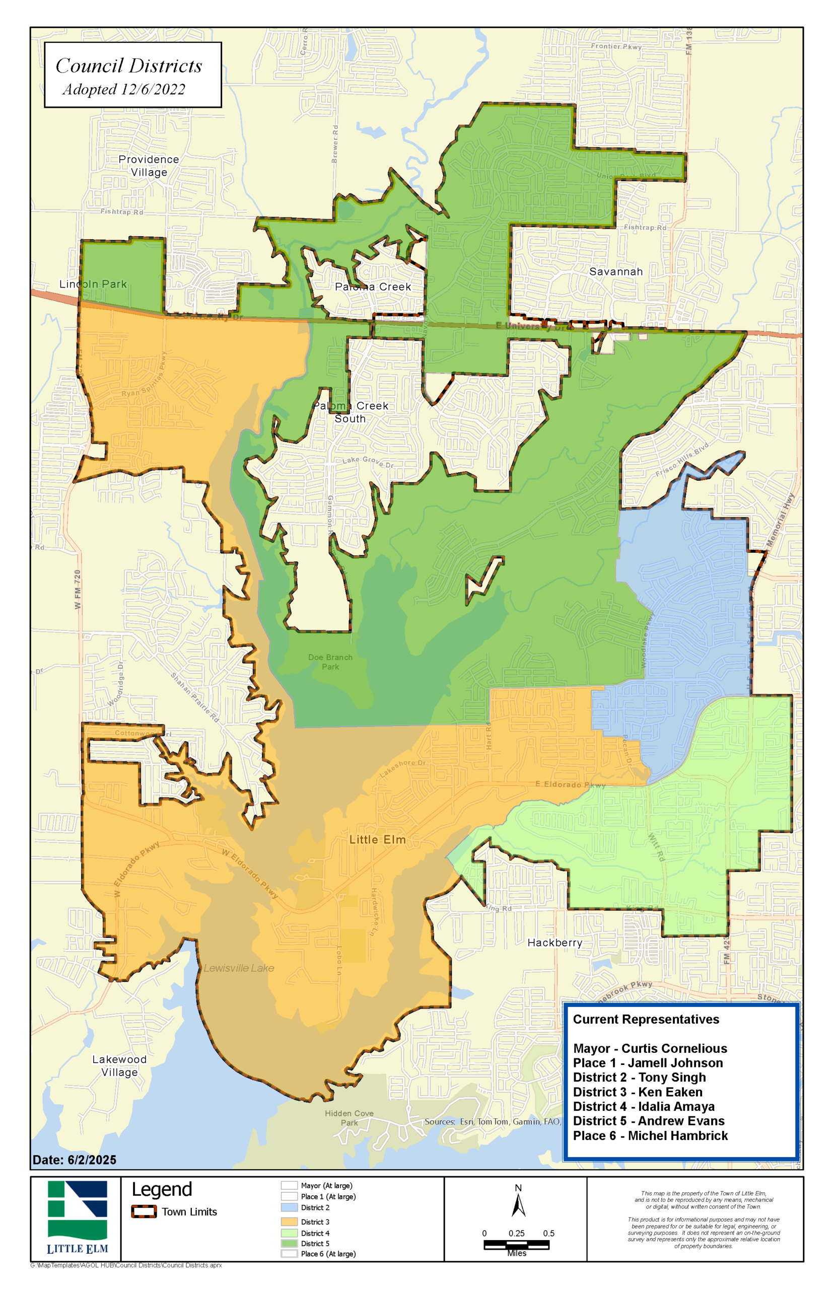 Town Council District Map Town Of Little Elm TX Official Website Town Council District Map Town Of Little Elm TX Official Website