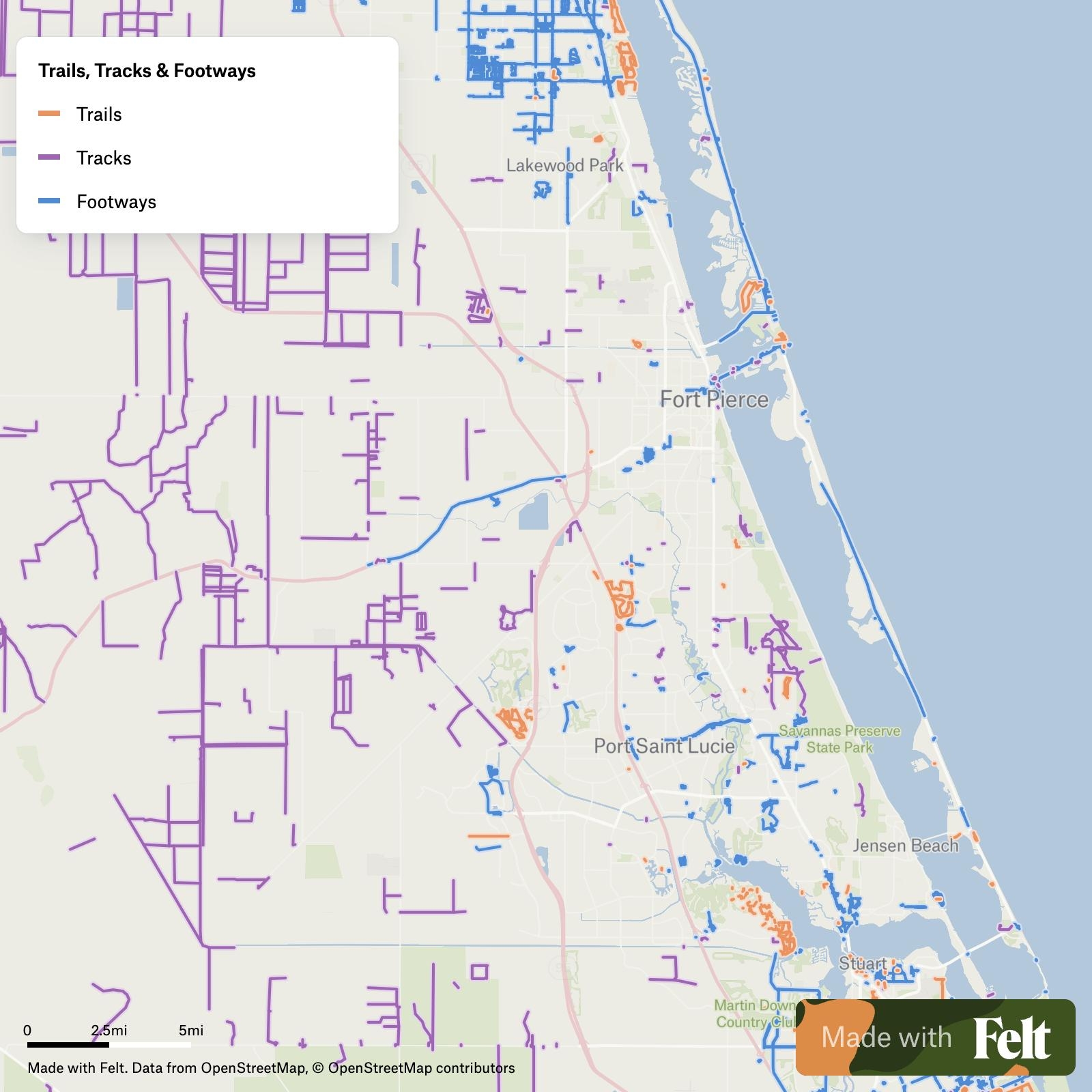 st lucie county map