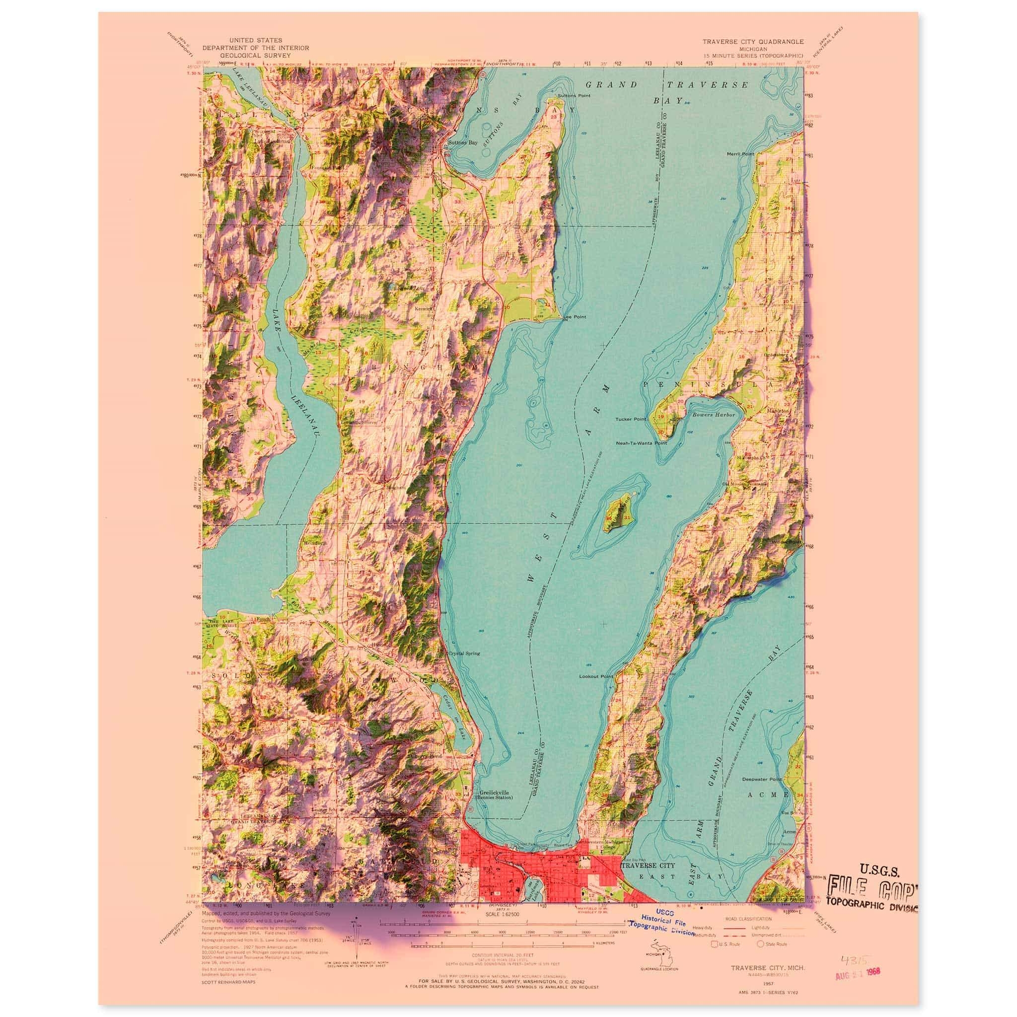 traverse city michigan map