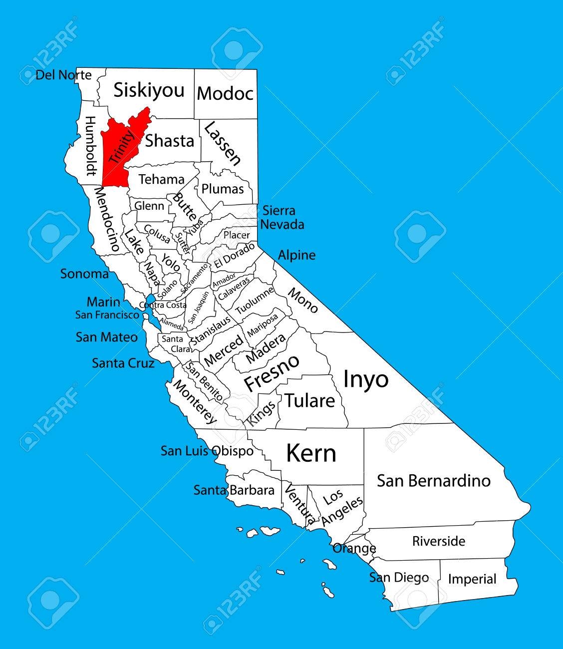 trinity county california map trinity county california map