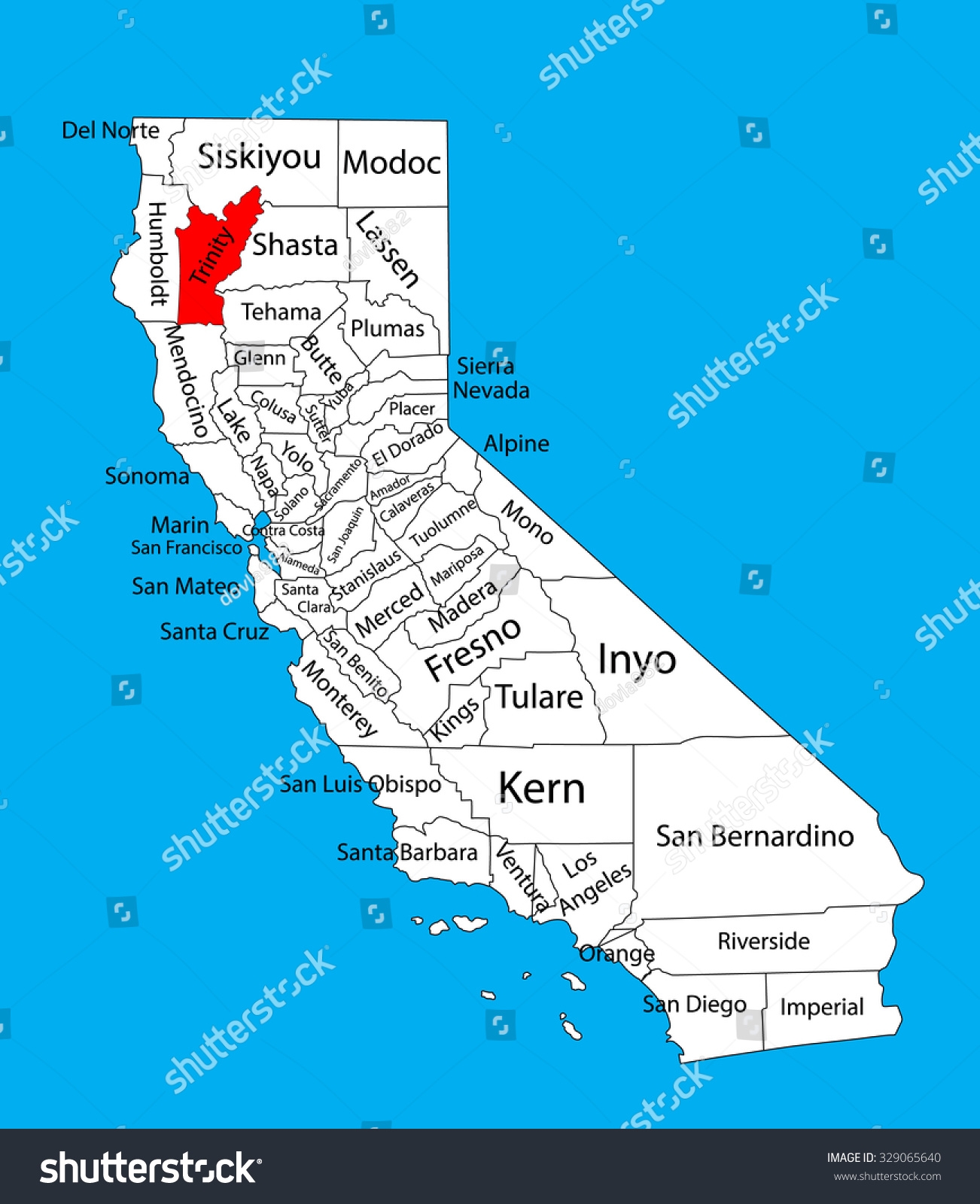 Trinity County California United States America Stock Vector Royalty Free 329065640 Shutterstock Trinity County California United States America Stock Vector Royalty Free 329065640 Shutterstock