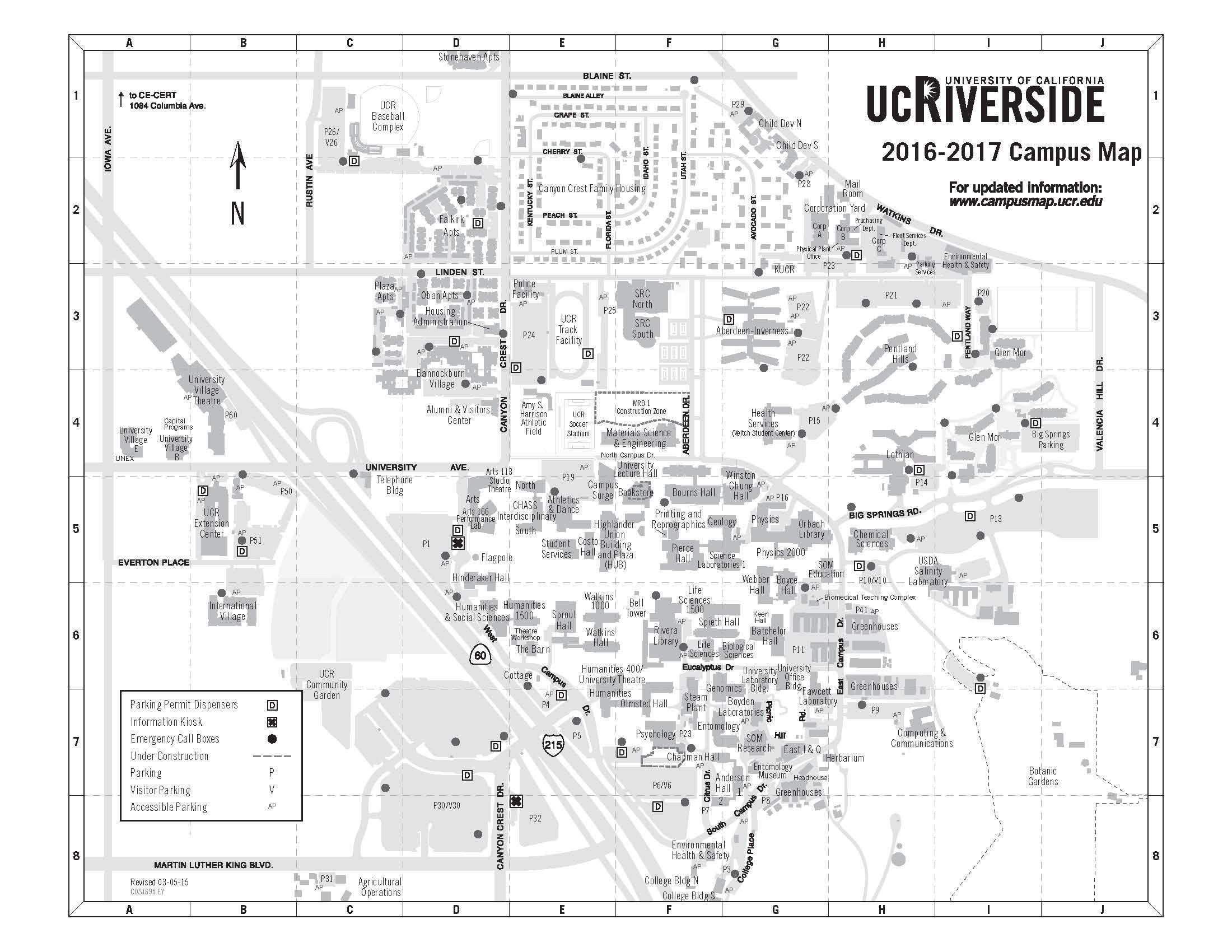 UCR Campus Map Agricultural Operations UCR Campus Map Agricultural Operations