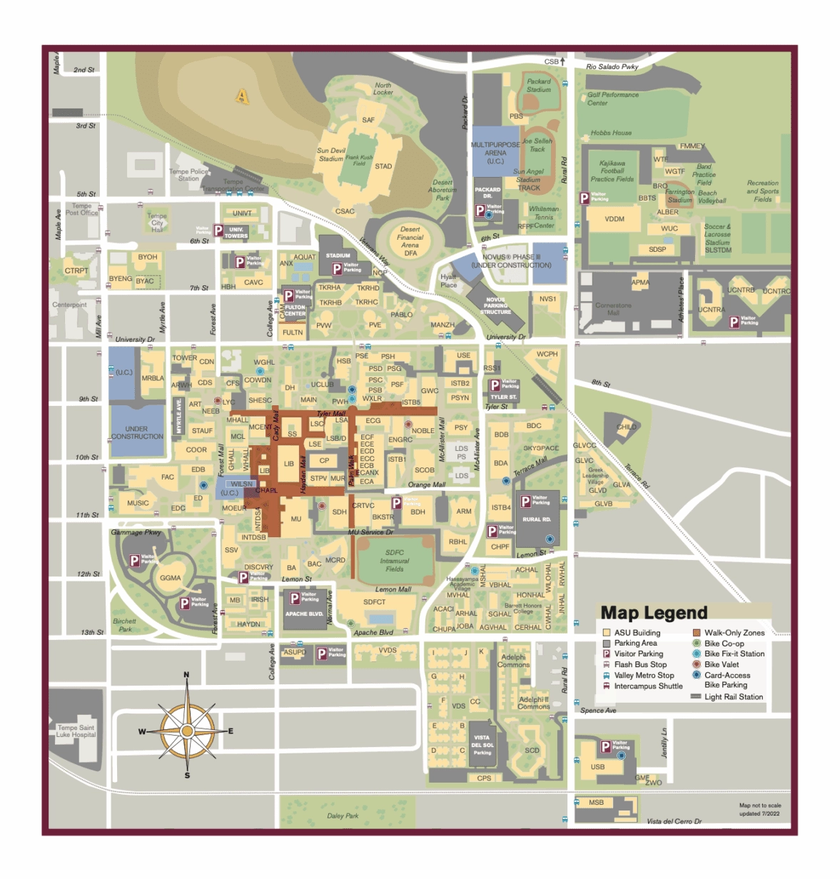 university of arizona map of campus