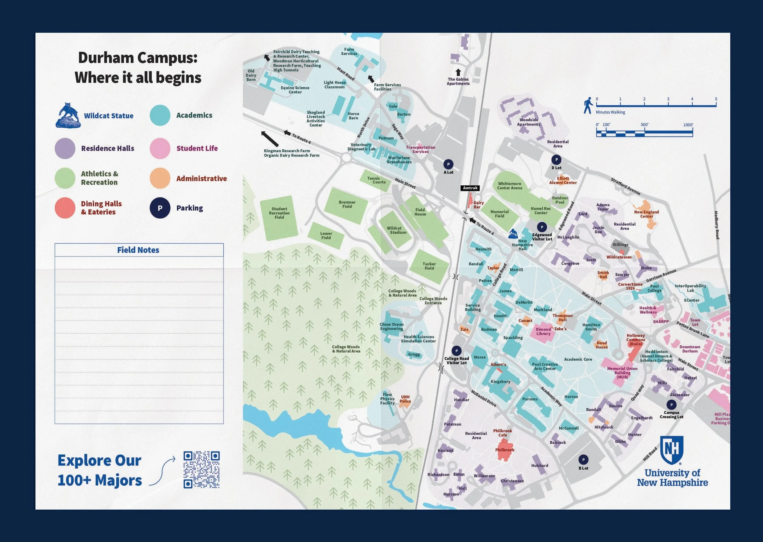 UNH Campus Map 2024 25 Young Fellow Clothing Design