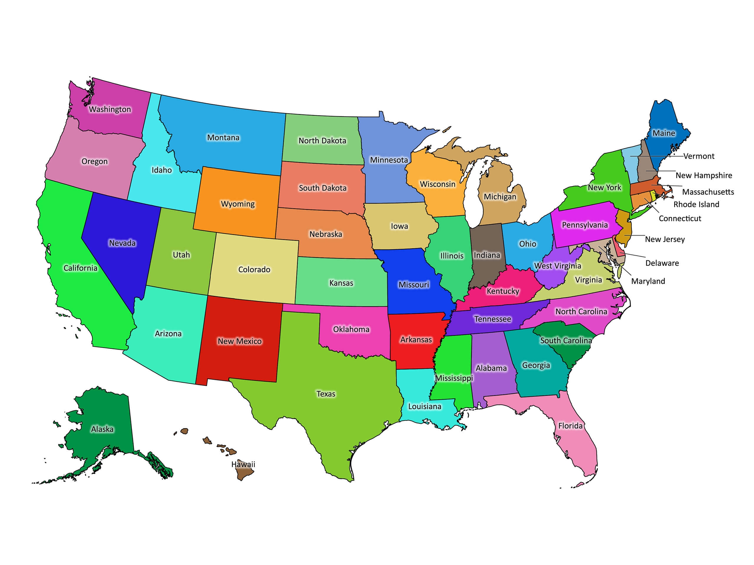 United States Labeled Map Labeled Maps United States Labeled Map Labeled Maps